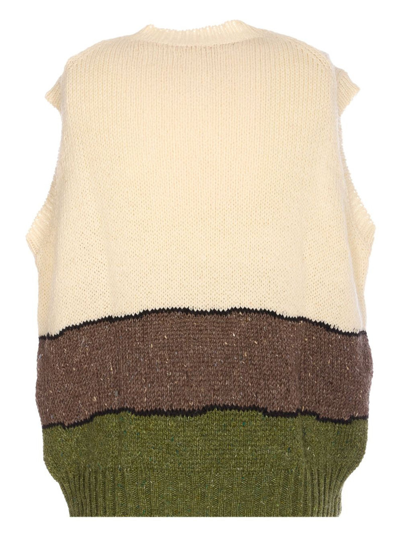 HOWLIN' embroidered V-neck vest outlook
