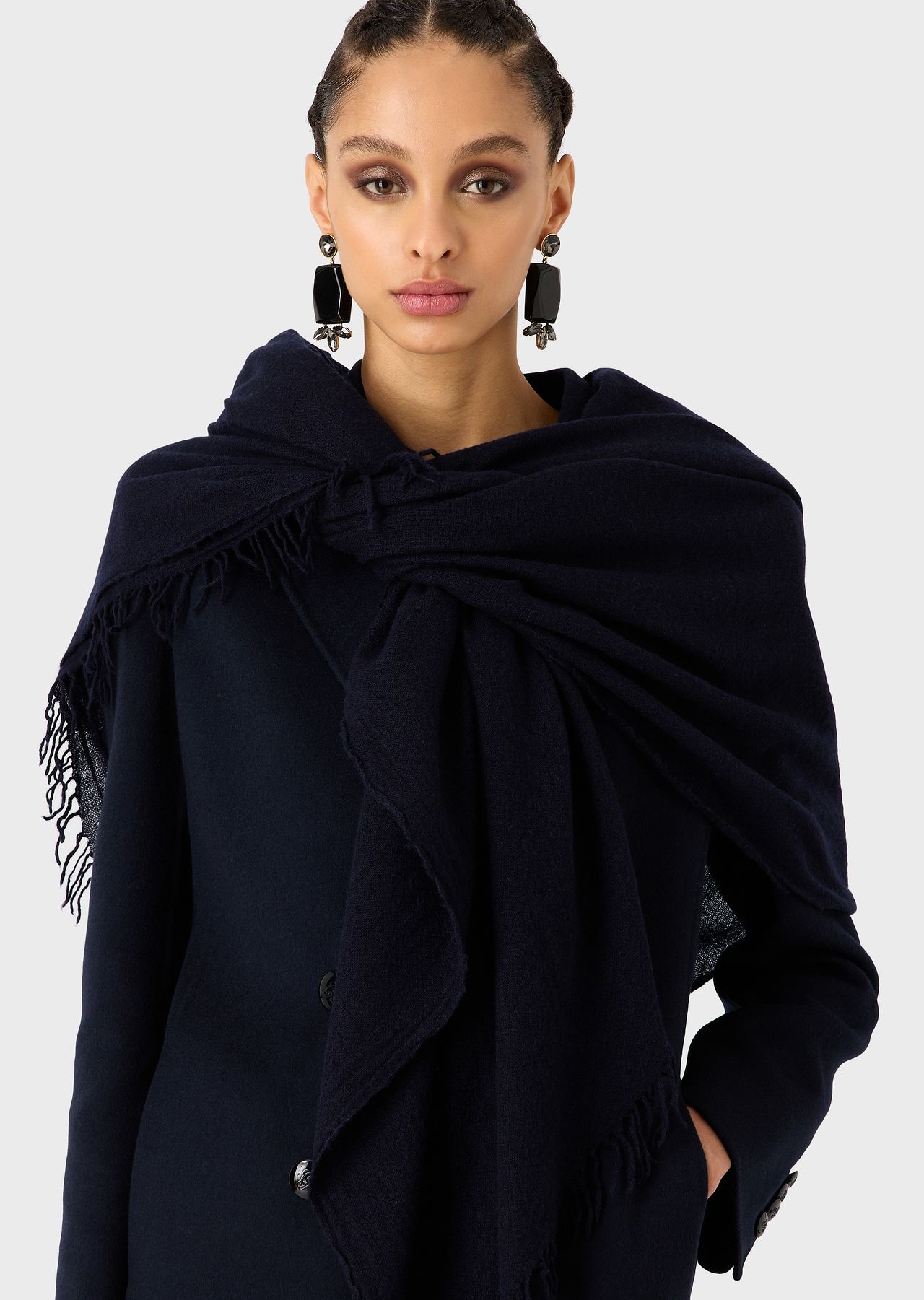 Wool, silk and cashmere foulard - 3