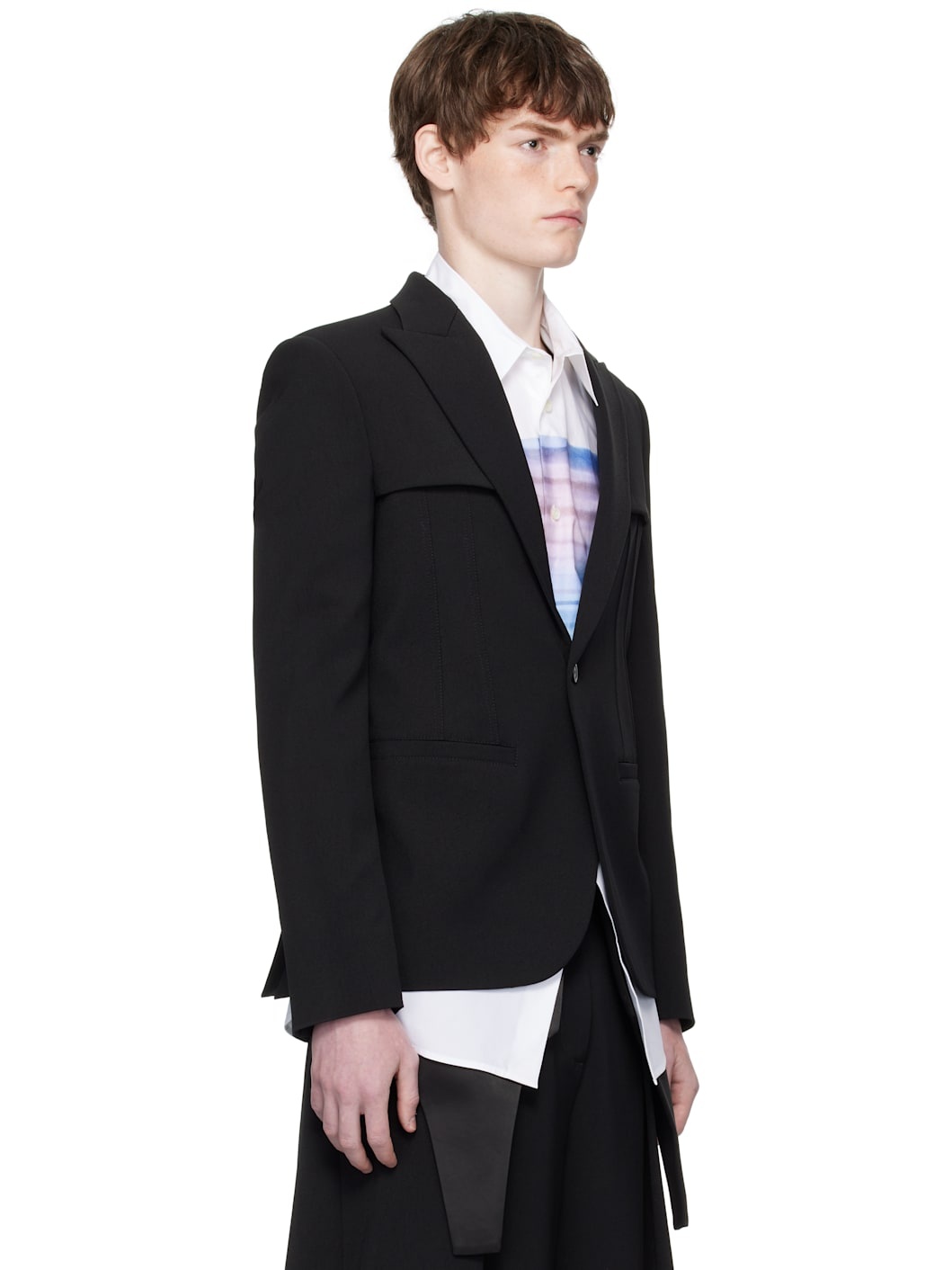 Black Twill Blazer - 2