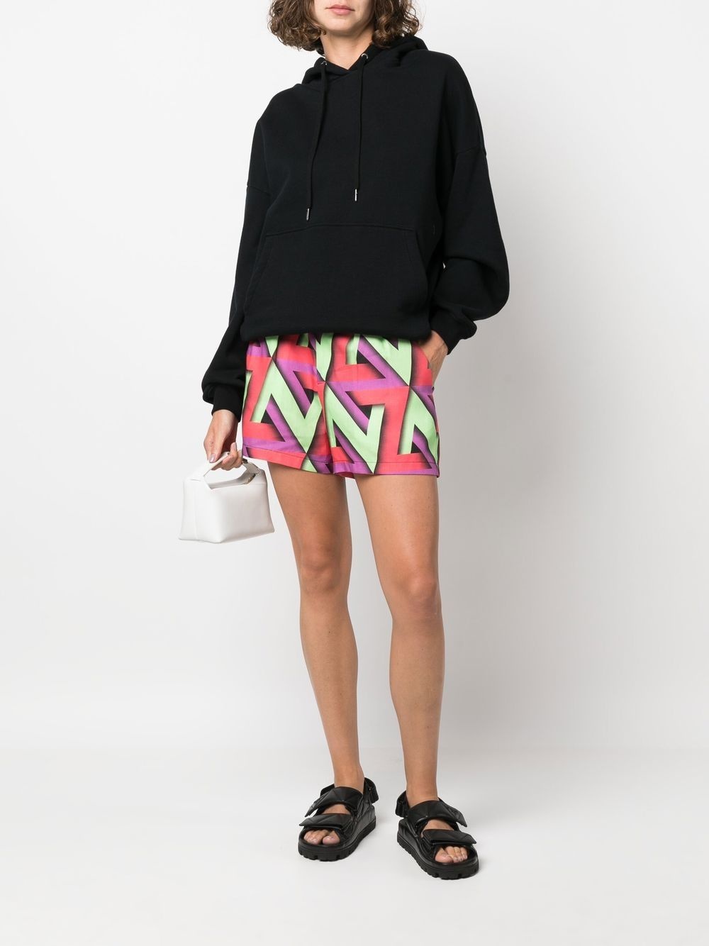 abstract-print shorts - 2