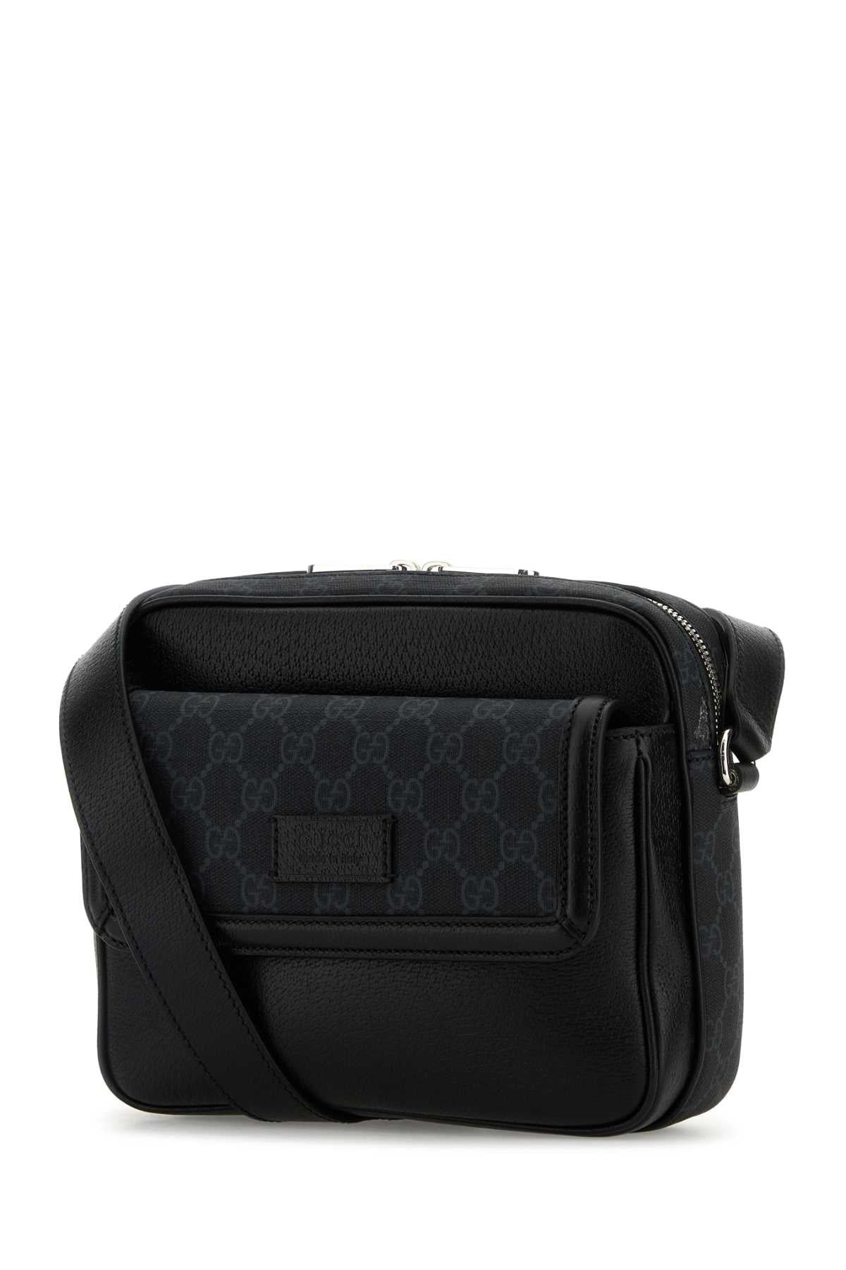 Gucci Men Black Leather Small Crossbody Bag - 2