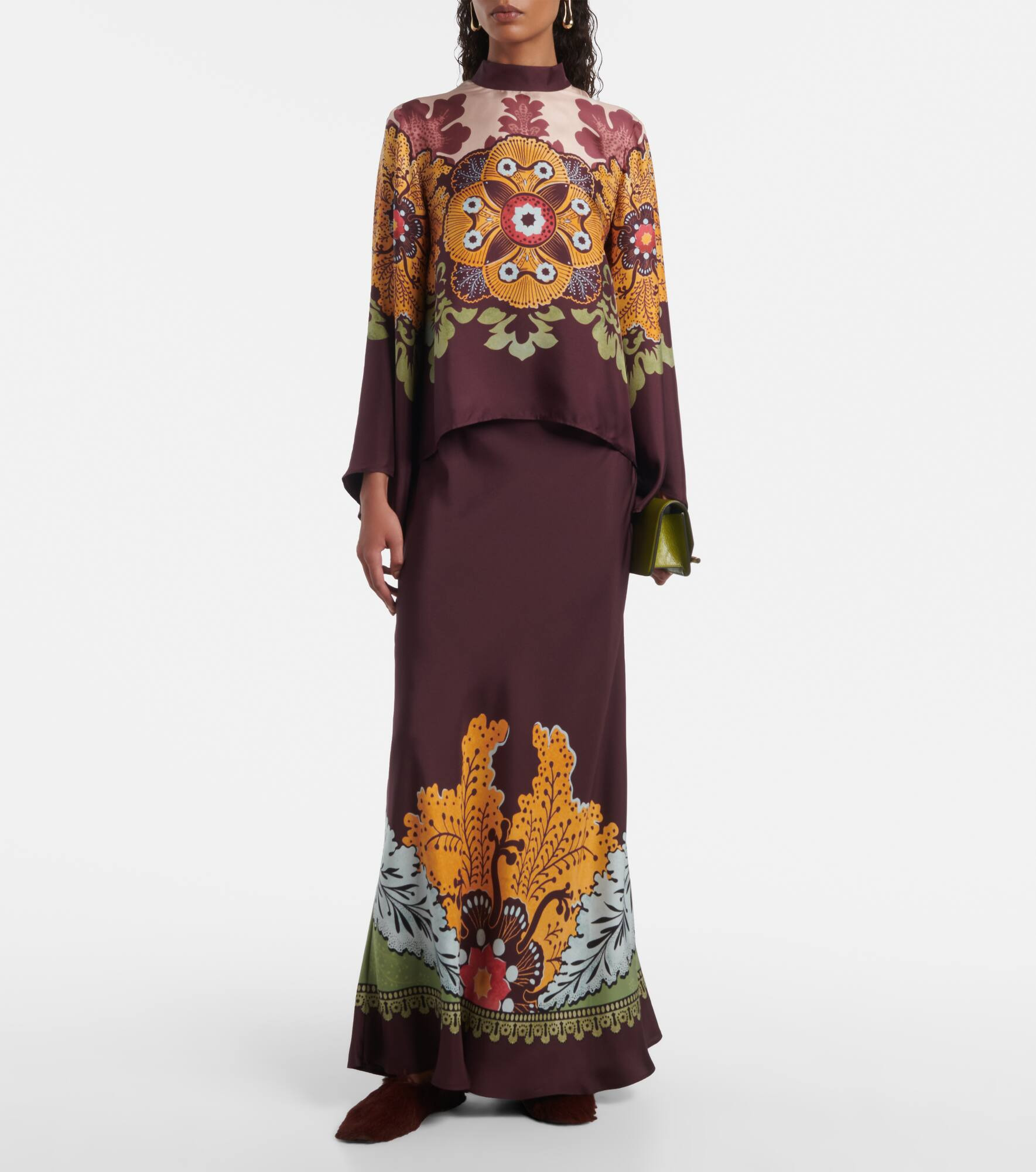 Sleek Placée silk maxi skirt - 2