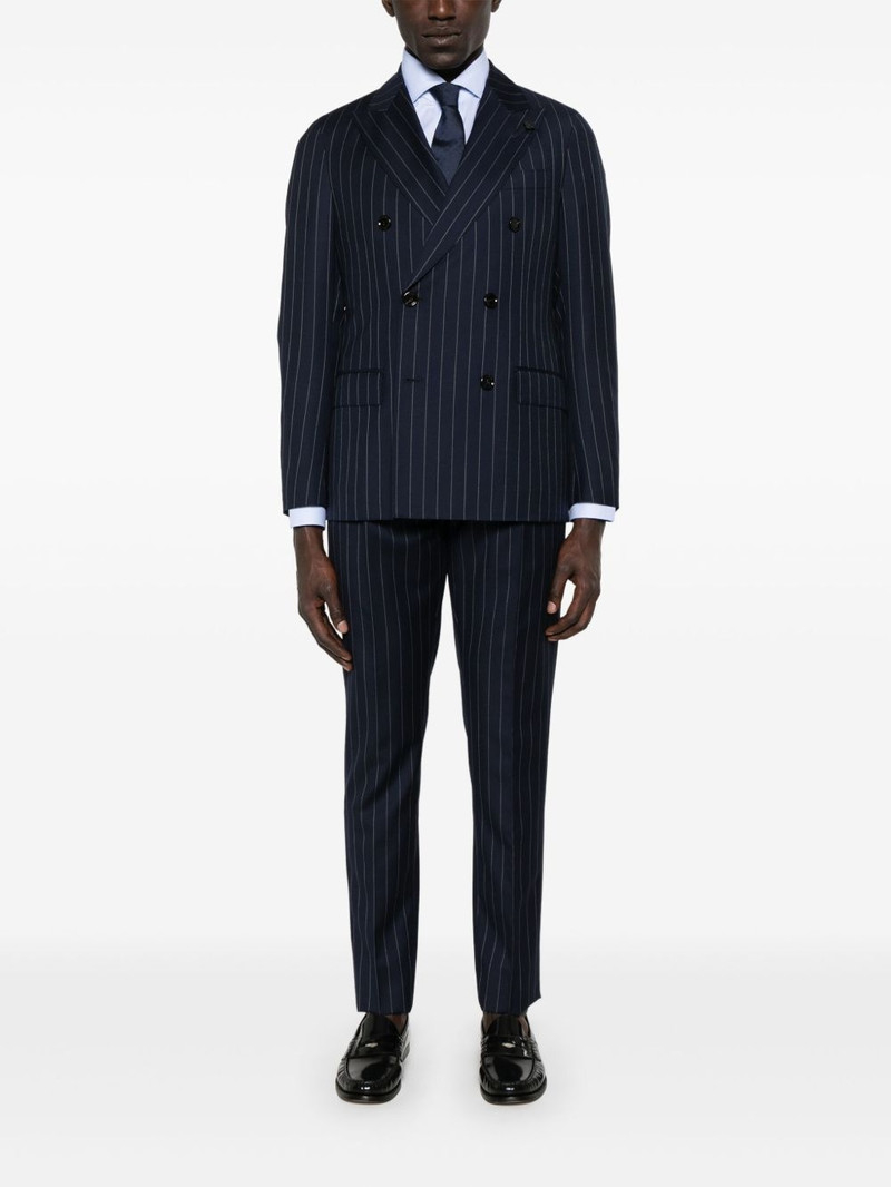 LARDINI pinstriped suit outlook