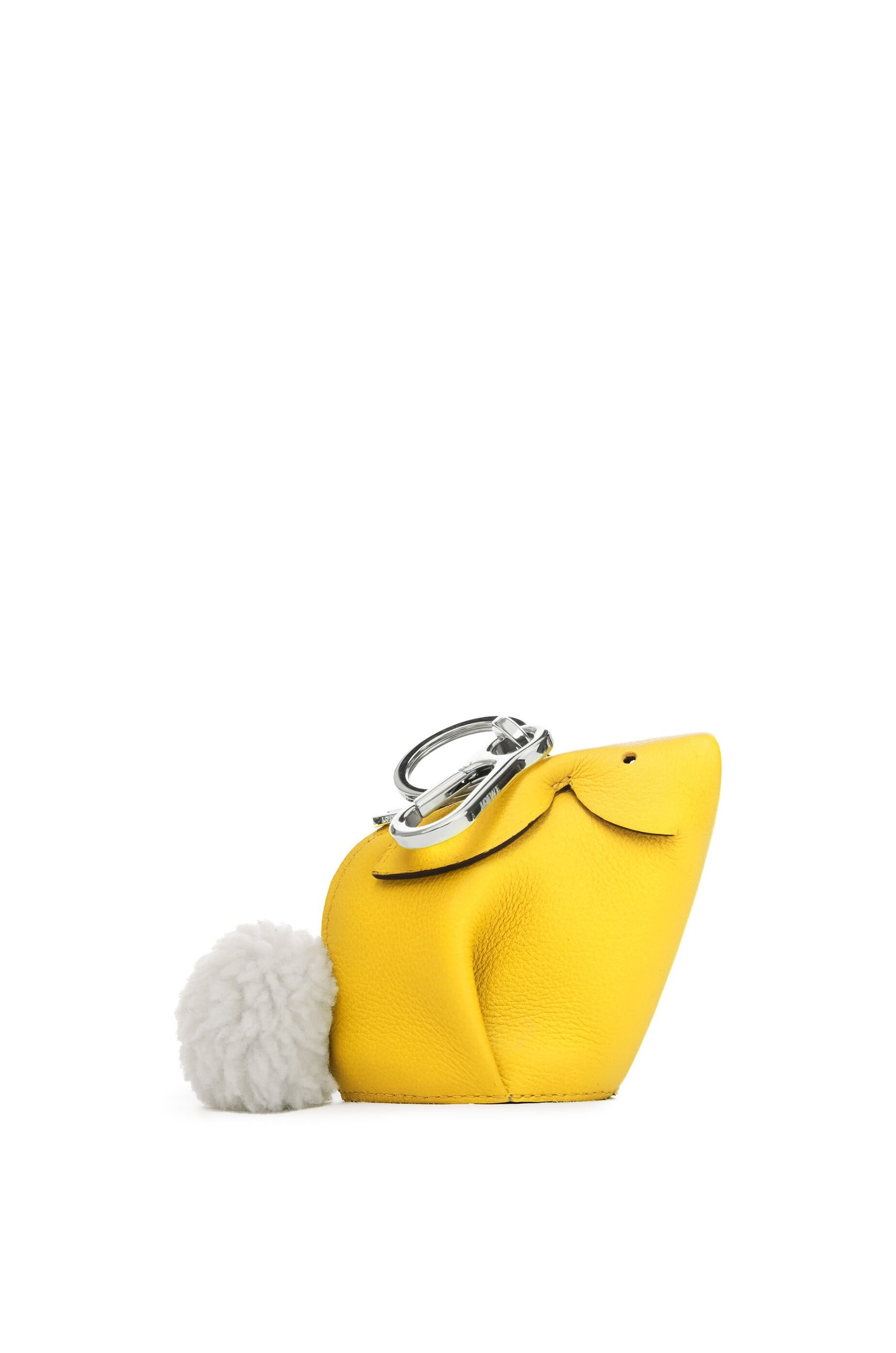 Bunny charm in grained calfskin and shearling - 1