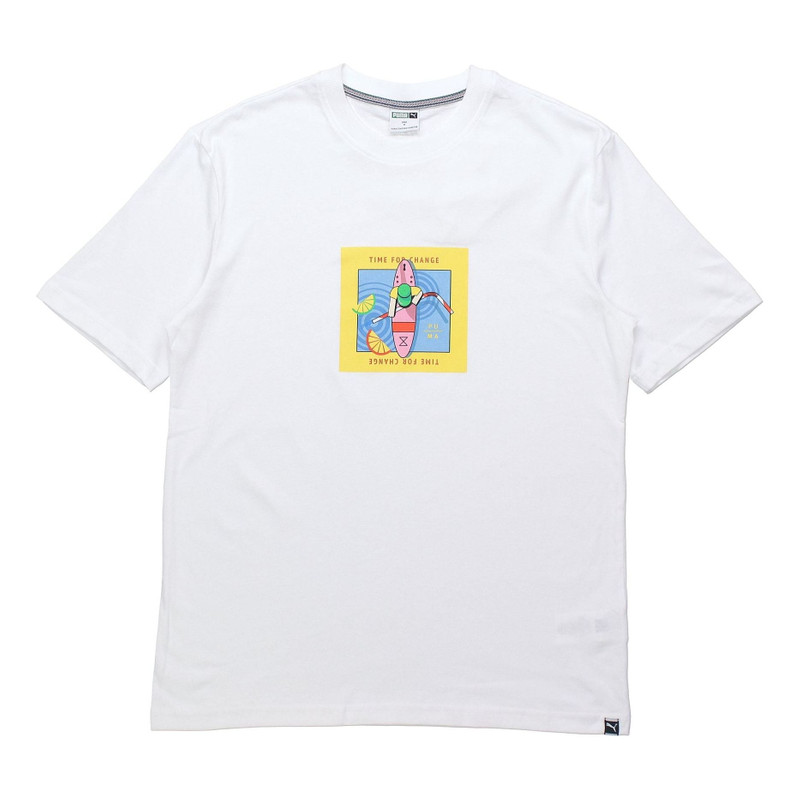 PUMA Downtown Graphic Short Sleeve White 597337-52 - 1