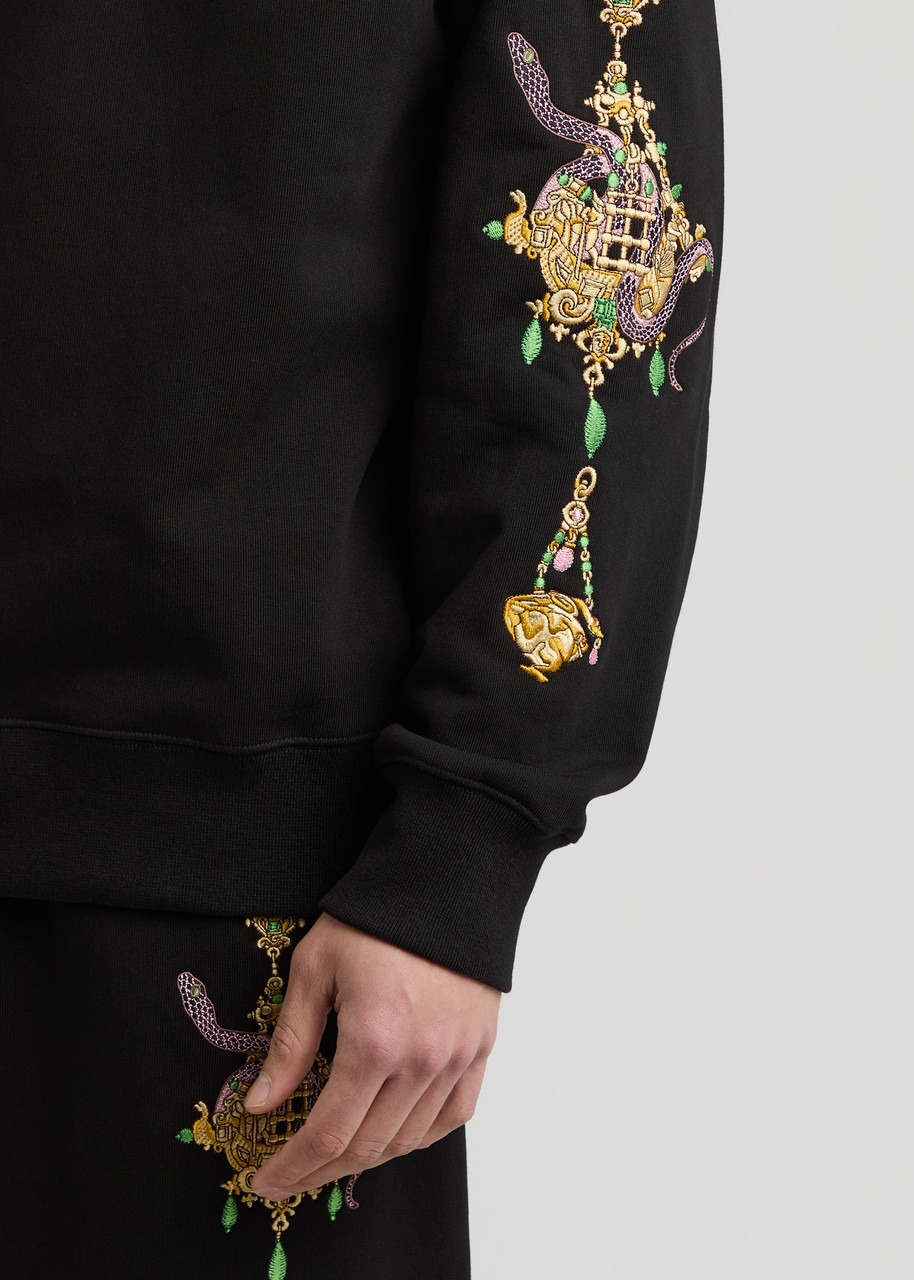 Givenchy Logo Embroidered Cotton Sweatshirt - 5