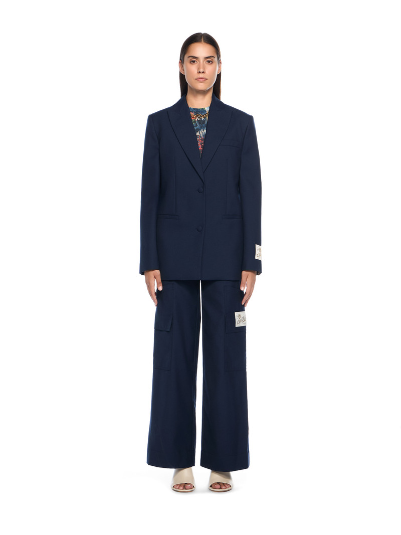 Off-White Gabardine Label Tomboy Blazer outlook