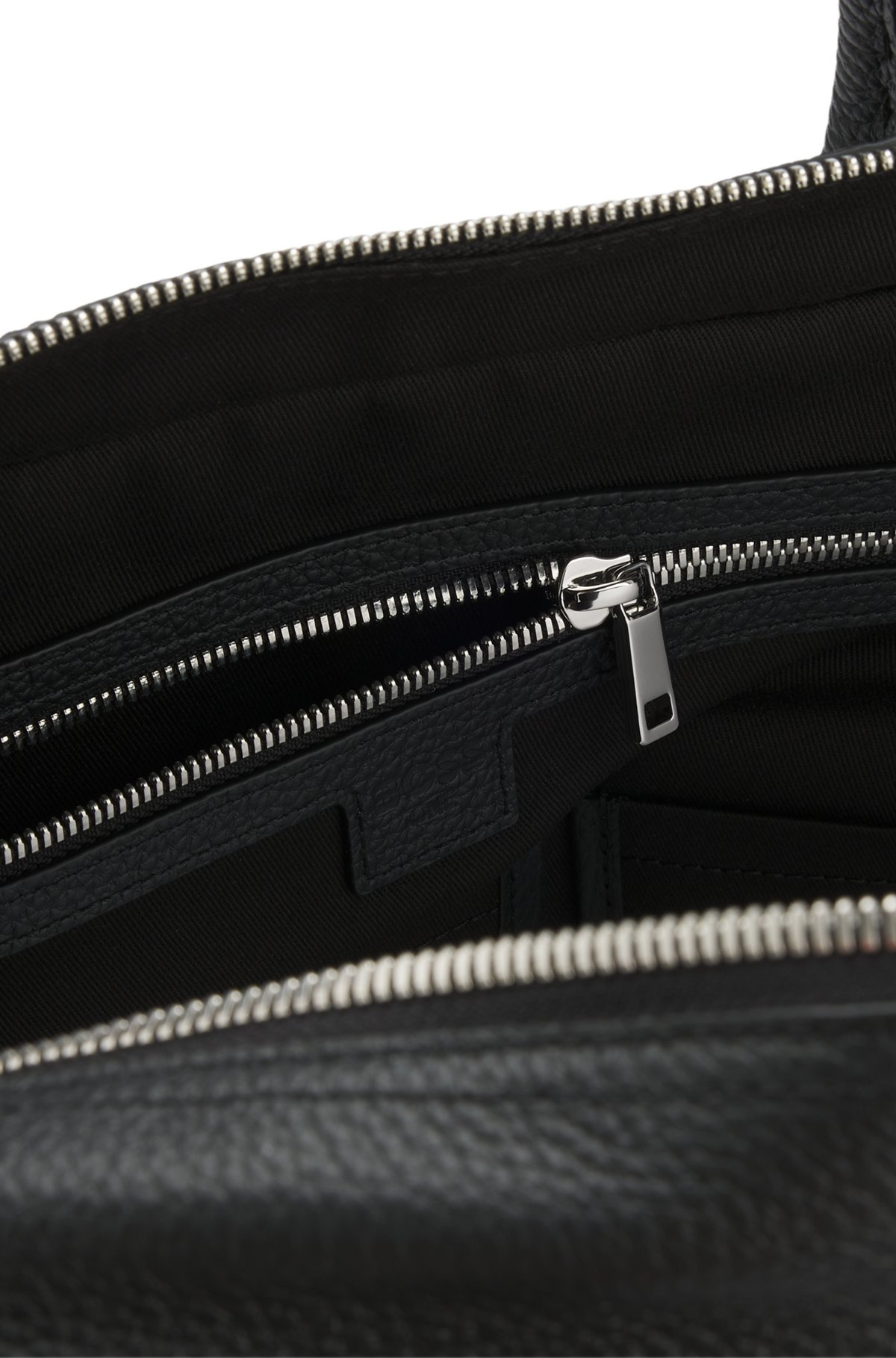 GRAINED LEATHER HOLDALL WITH LOGO KEYHOLDER - 6