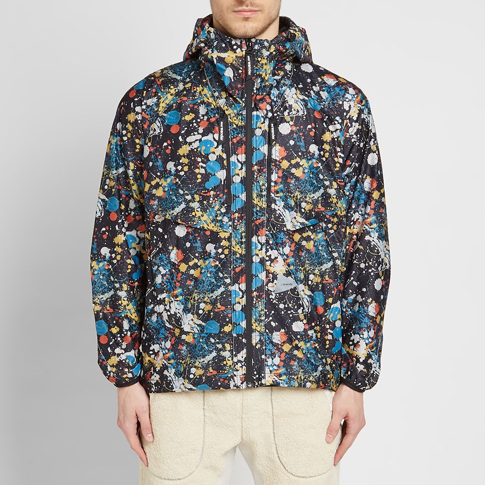 and wander Splatter Print Raschel Rip Jacket - 4