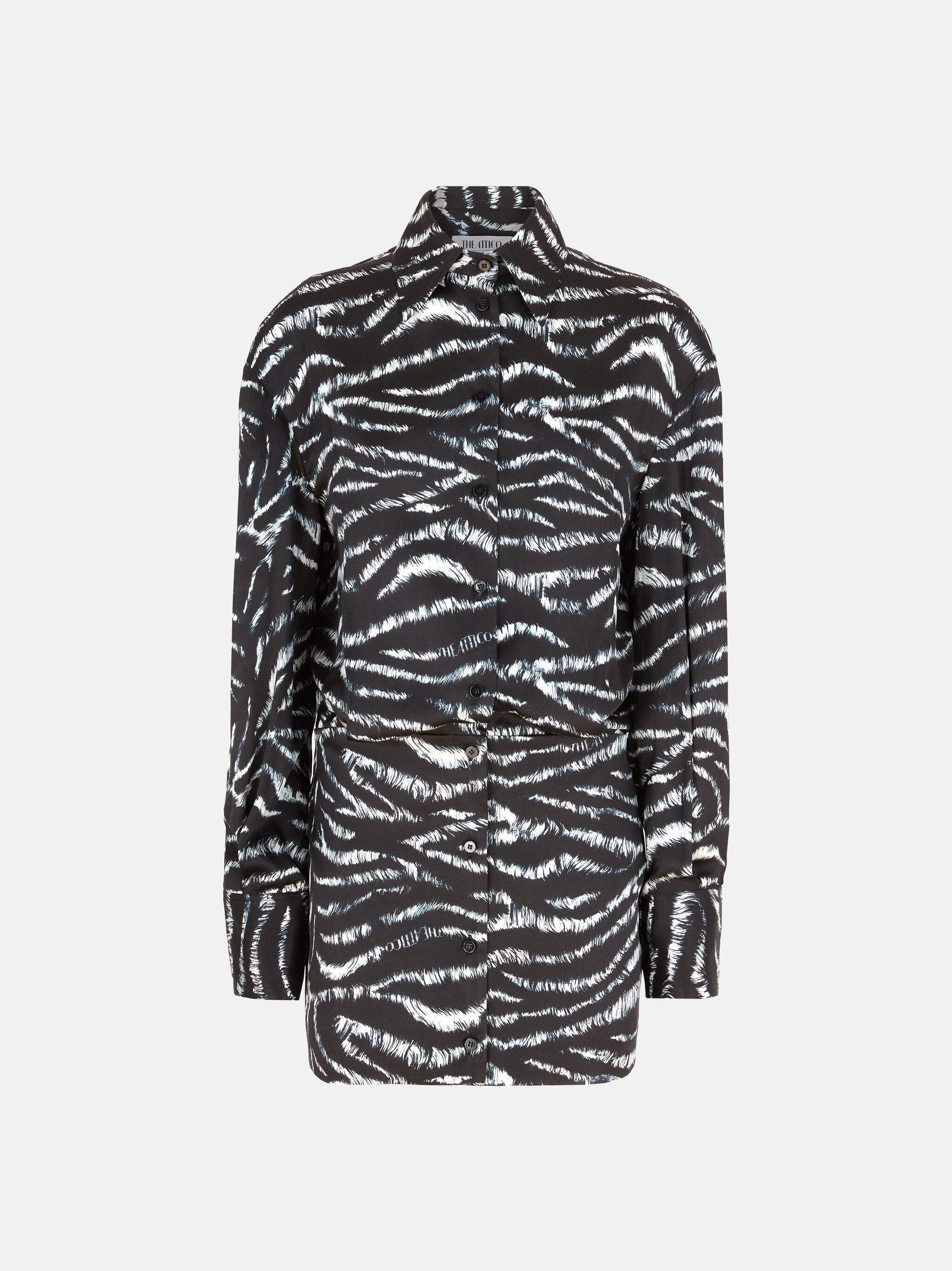 SILVYE'' BLACK AND WHITE MINI DRESS - 1