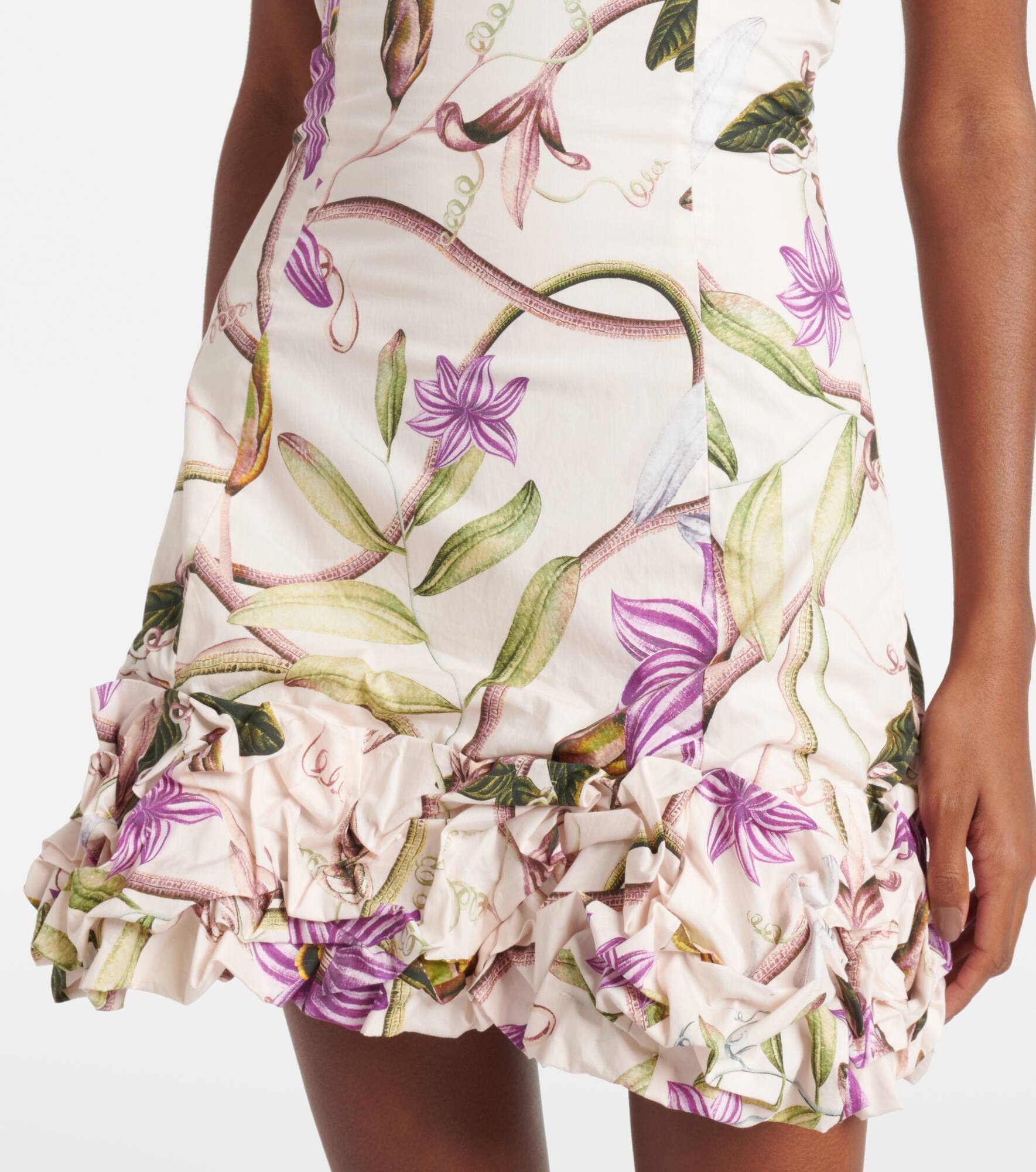 Jardin Mutisia floral cotton minidress - 5