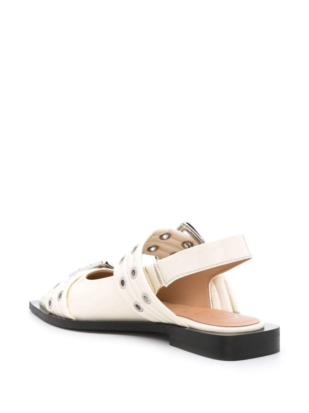 buckled pointed-toe ballerina shoes - 3