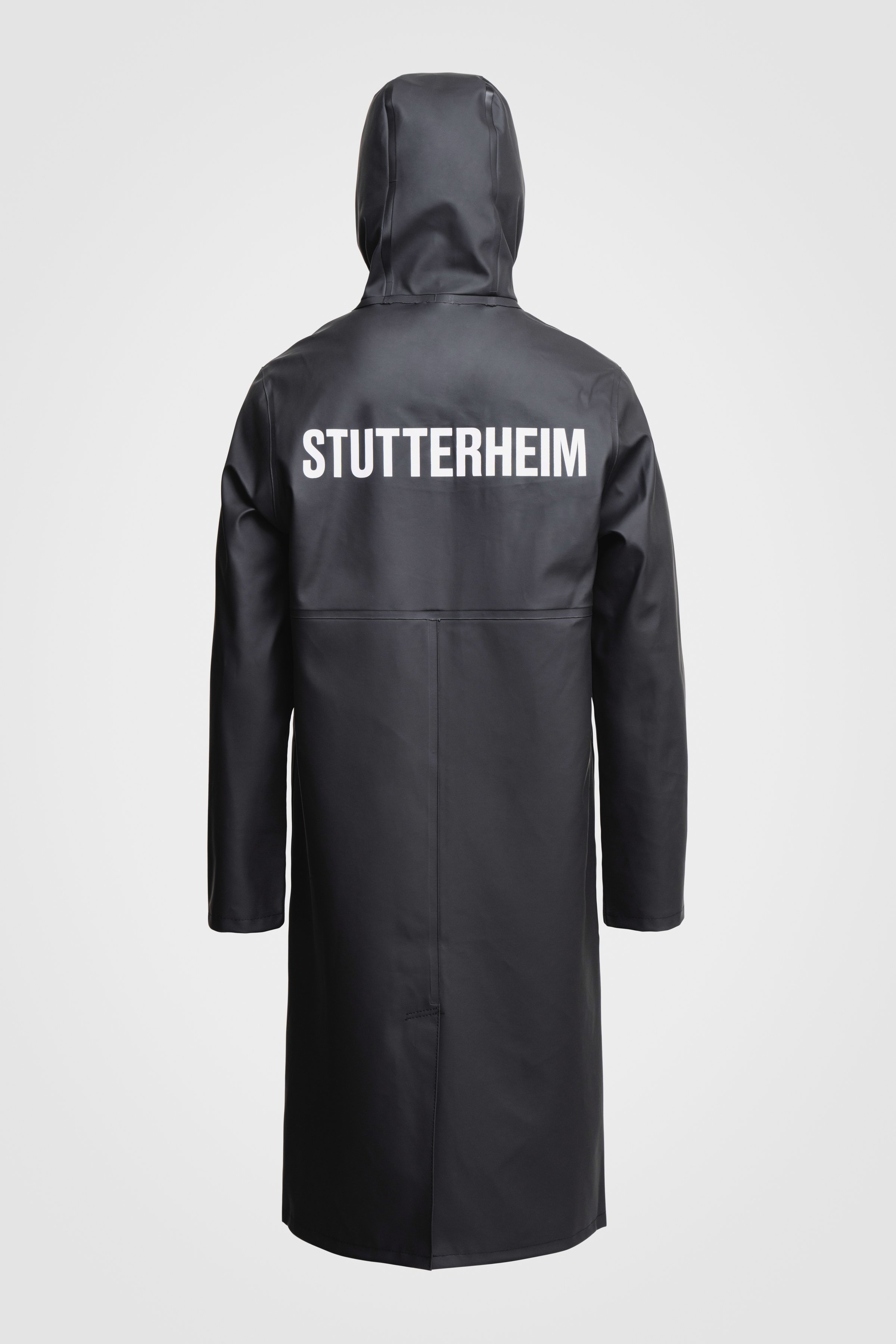Stockholm Long Print Raincoat Black - 6