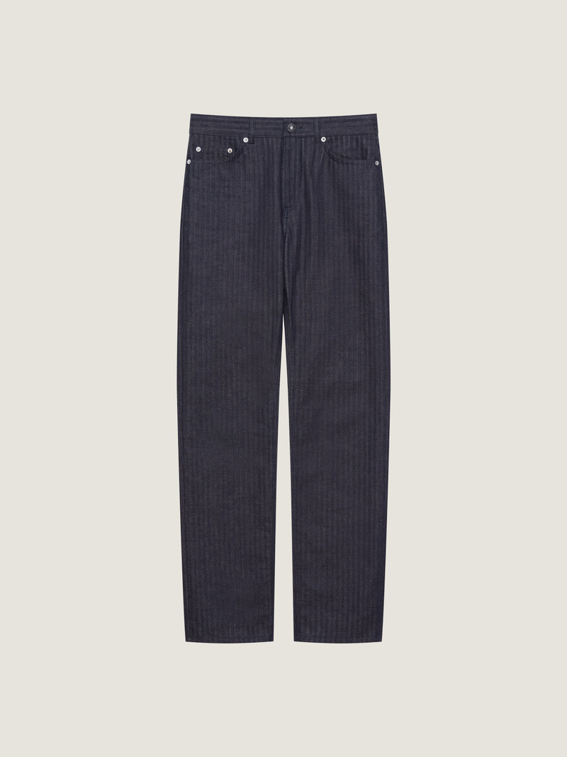 STRAIGHT FIT HERRINGBONE JEANS 1