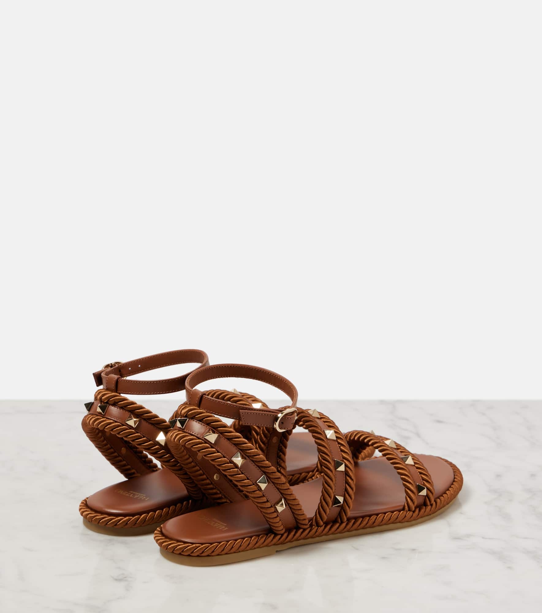 Rockstud Torchon leather sandals - 2