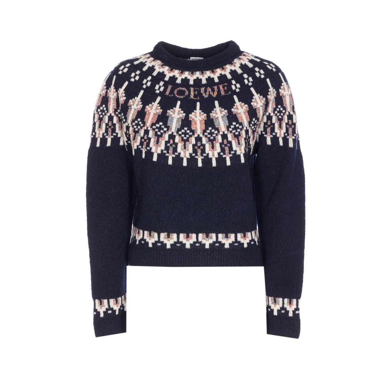 Loewe Women Fair Isle Motif Sweater - 1