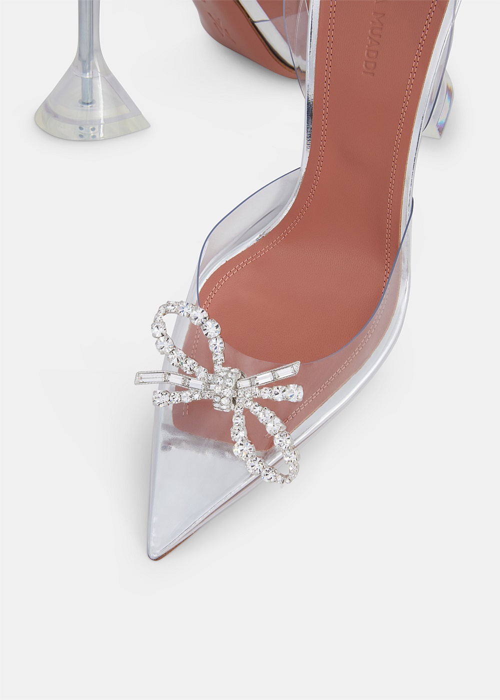 Clear PVC Rosie Glass Slingback Pump - 3