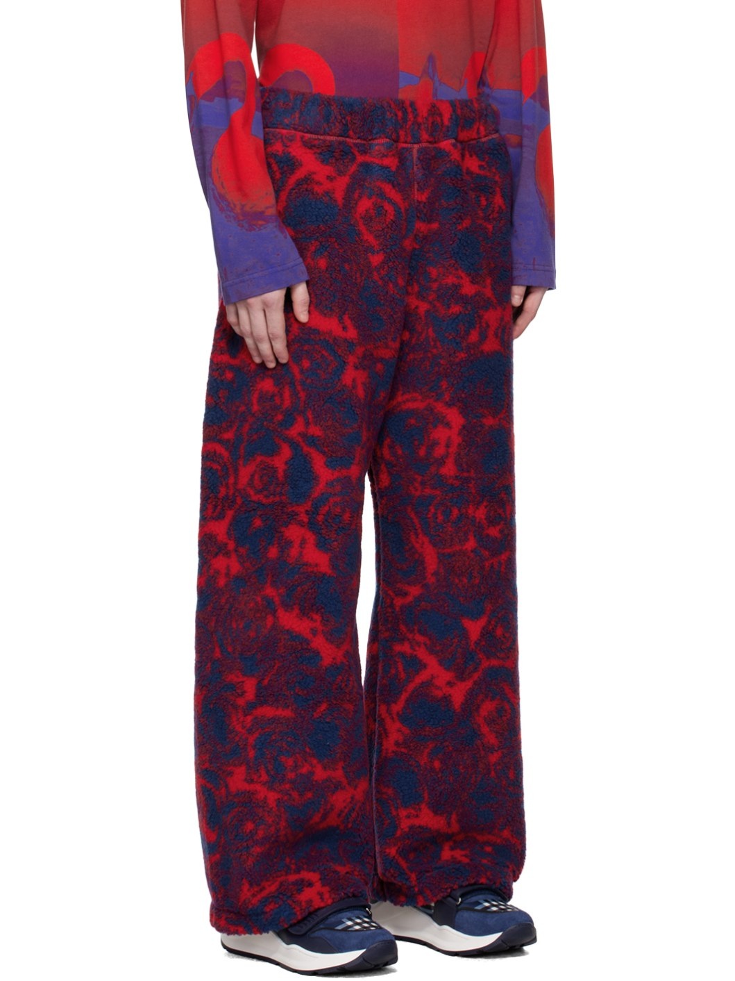 Red & Blue Rose Trousers - 2