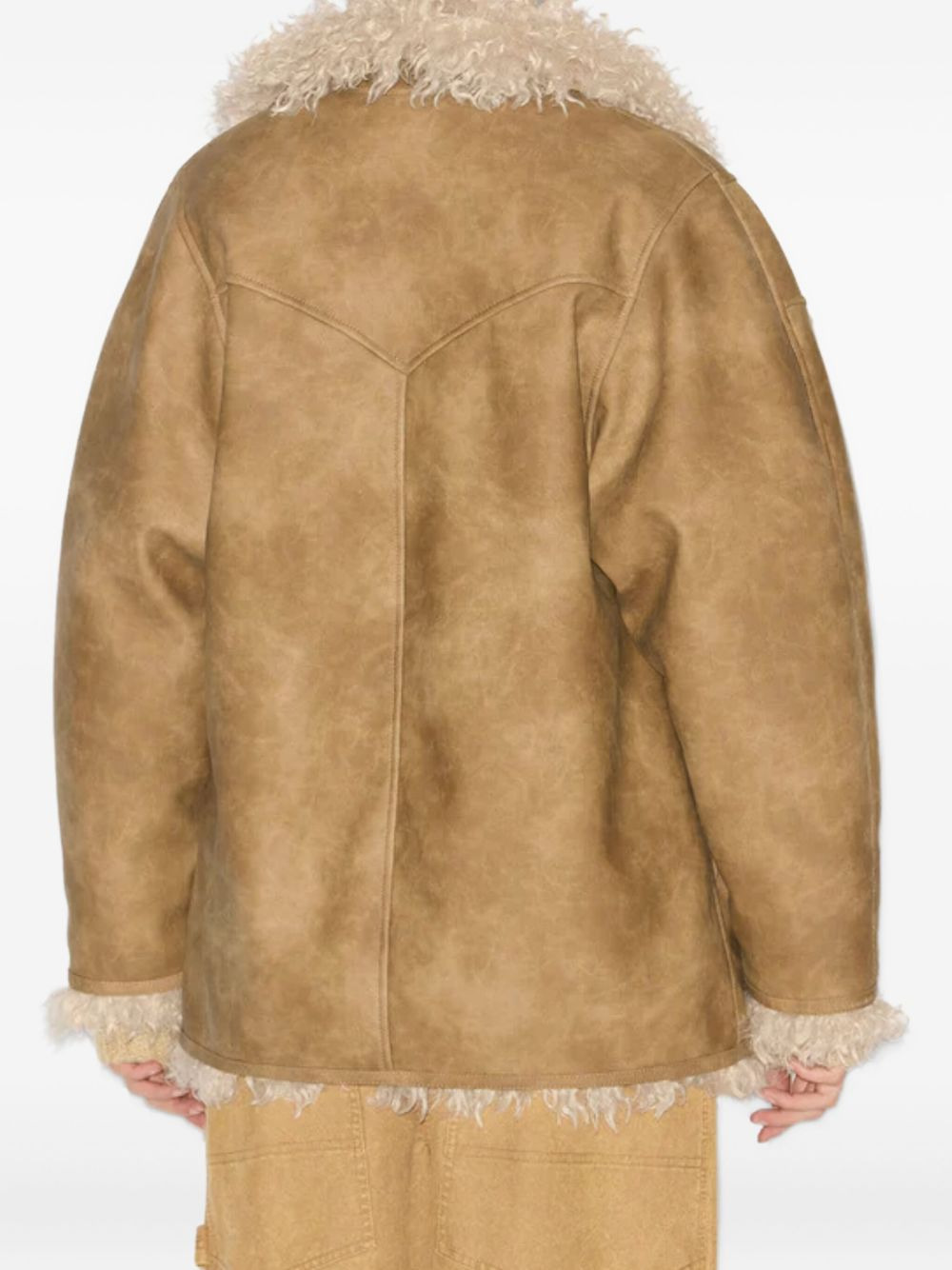 Clea faux-shearling collar coat - 4