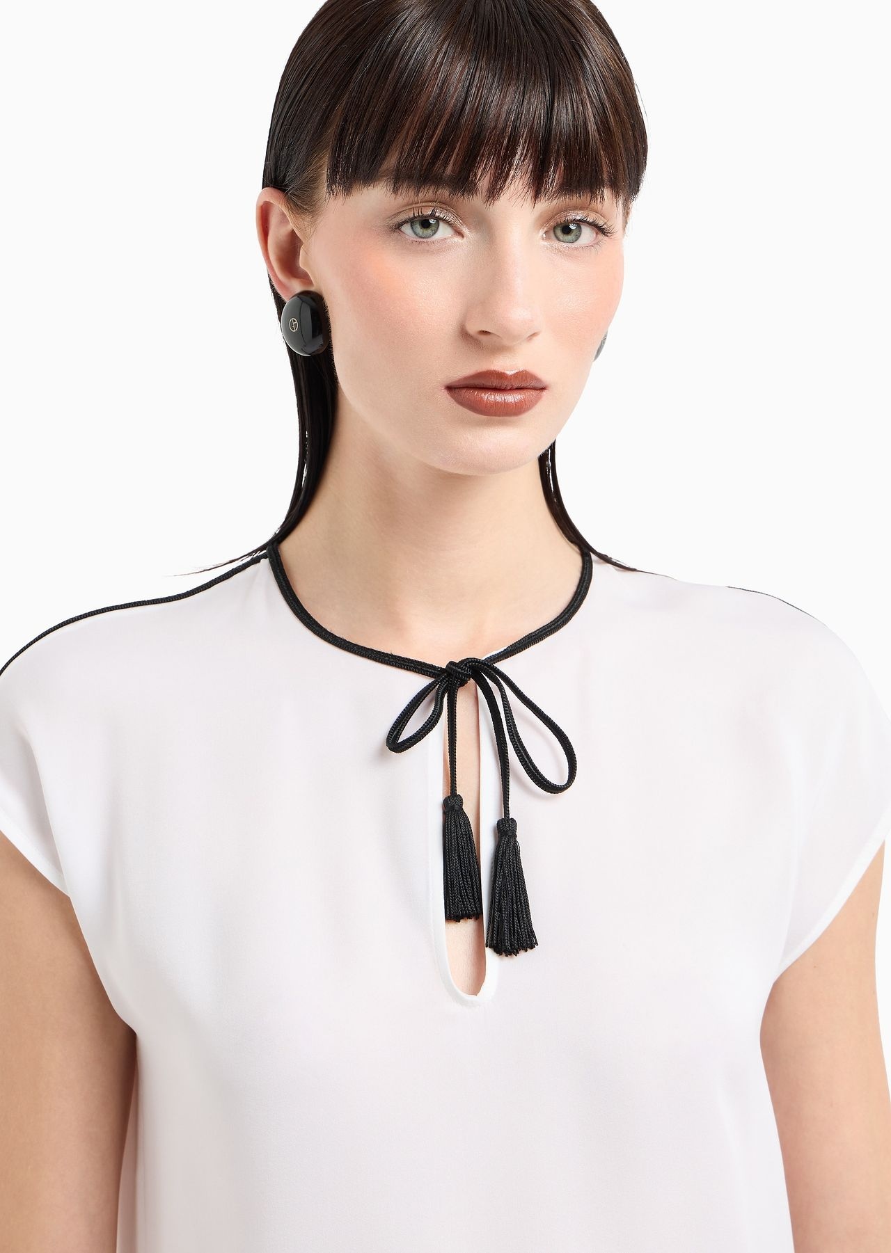 Blouse in double silk georgette - 5