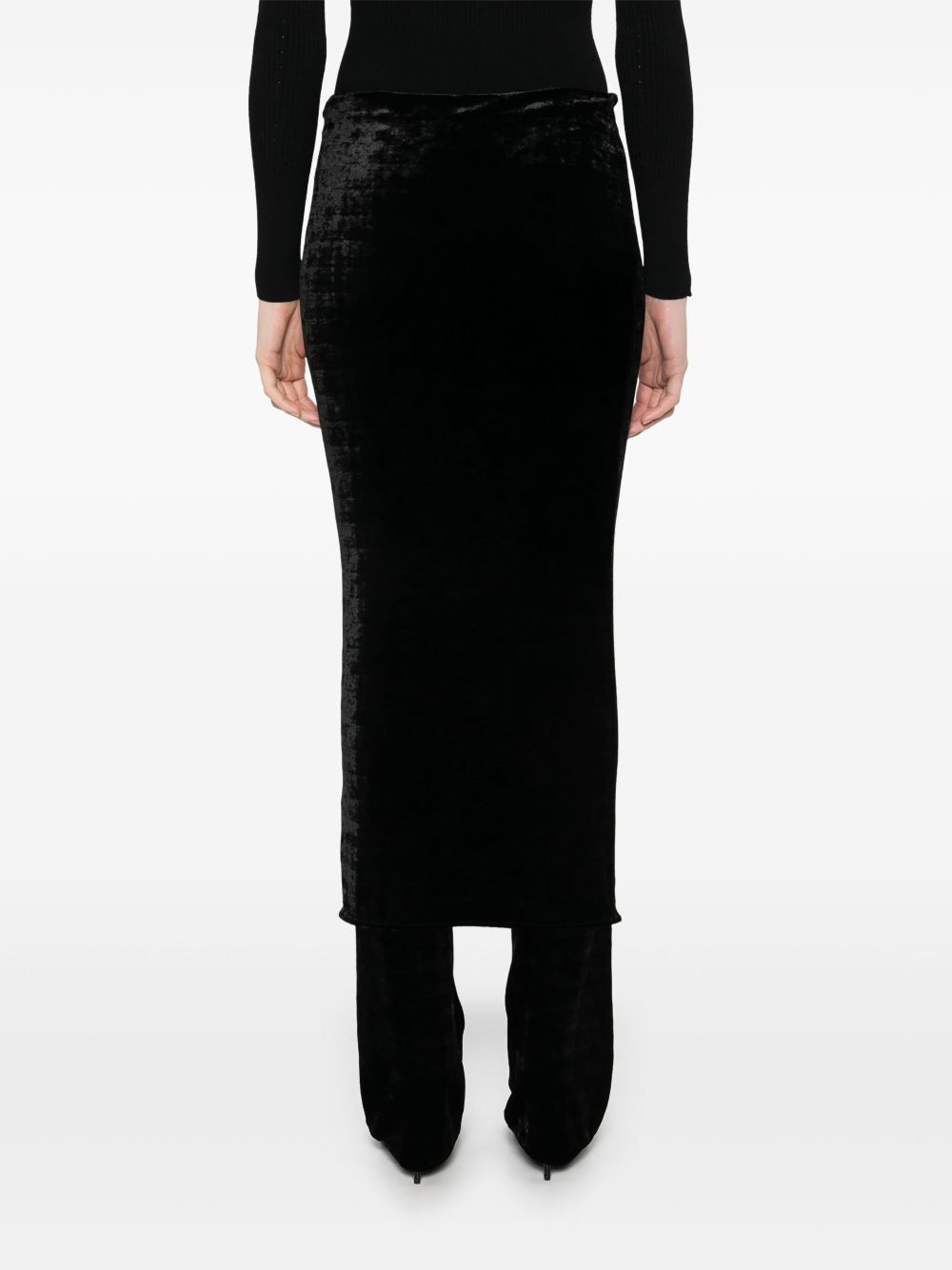 velvet skirt trousers - 4