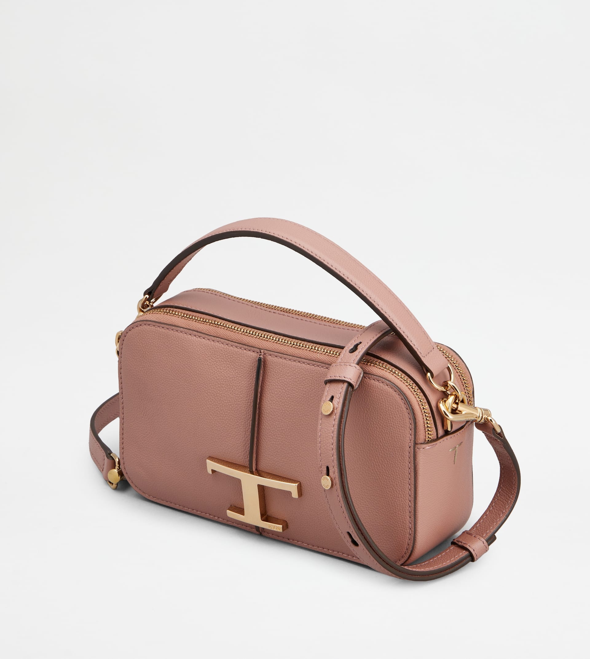T TIMELESS CAMERA BAG IN LEATHER MINI - PINK - 6