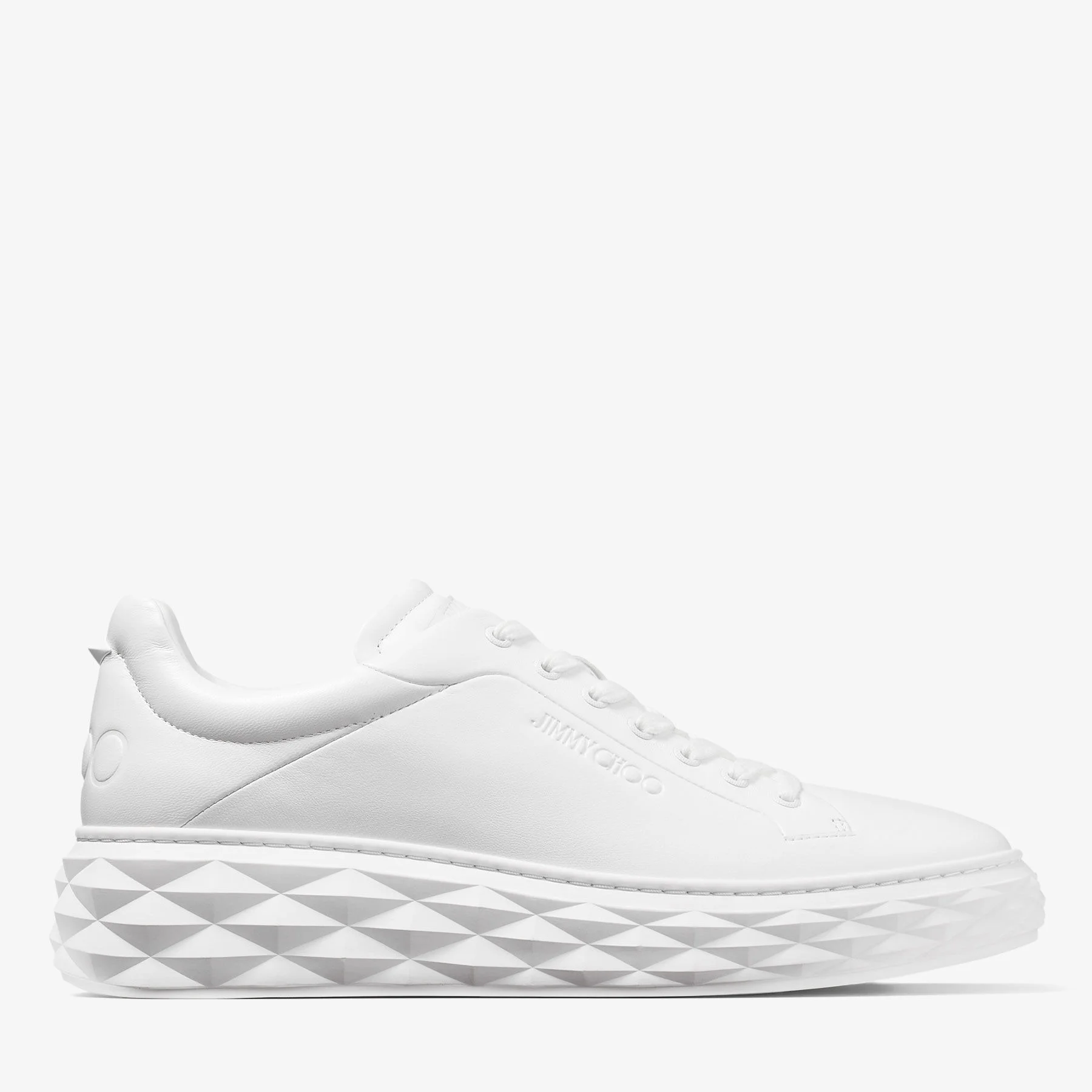 Diamond Maxi/M II
White Nappa Leather Platform Trainers - 1
