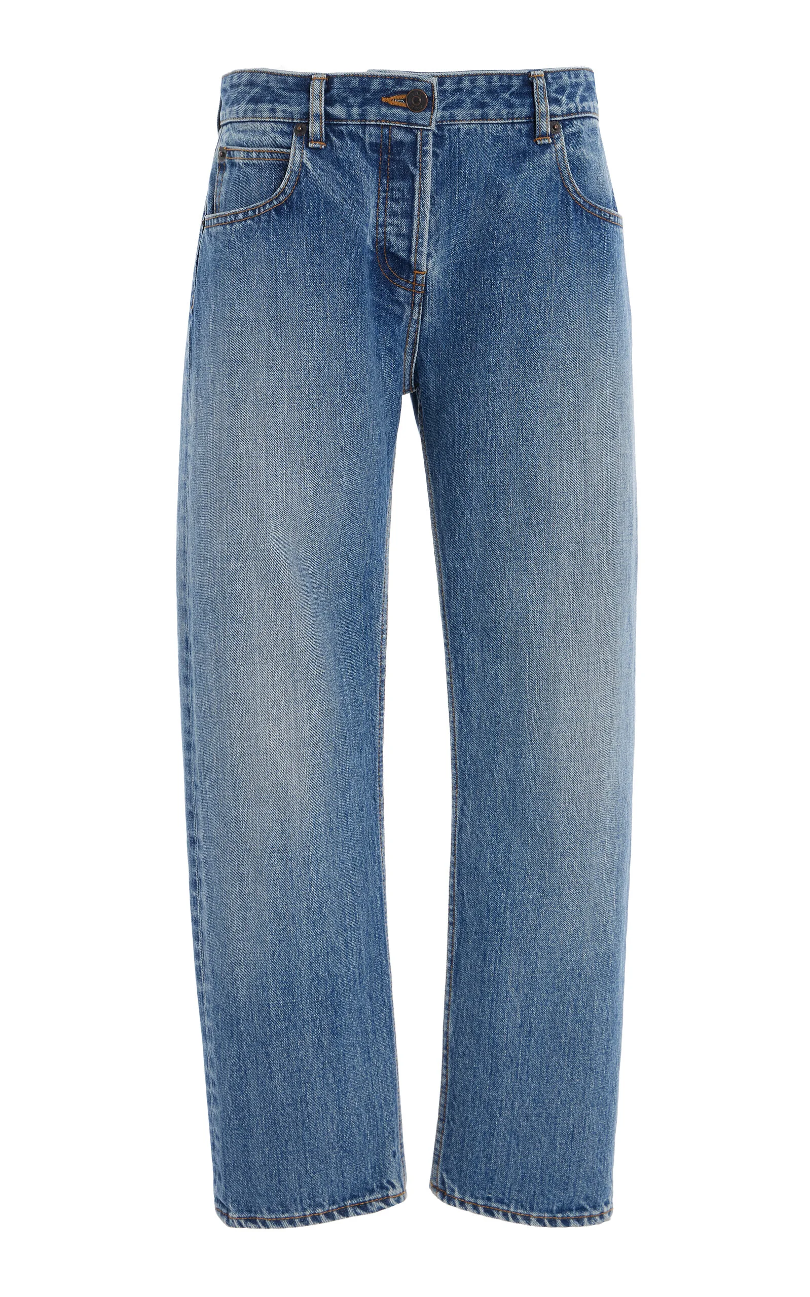 Riaco Rigid Mid-Rise Straight-Leg Jeans blue - 1