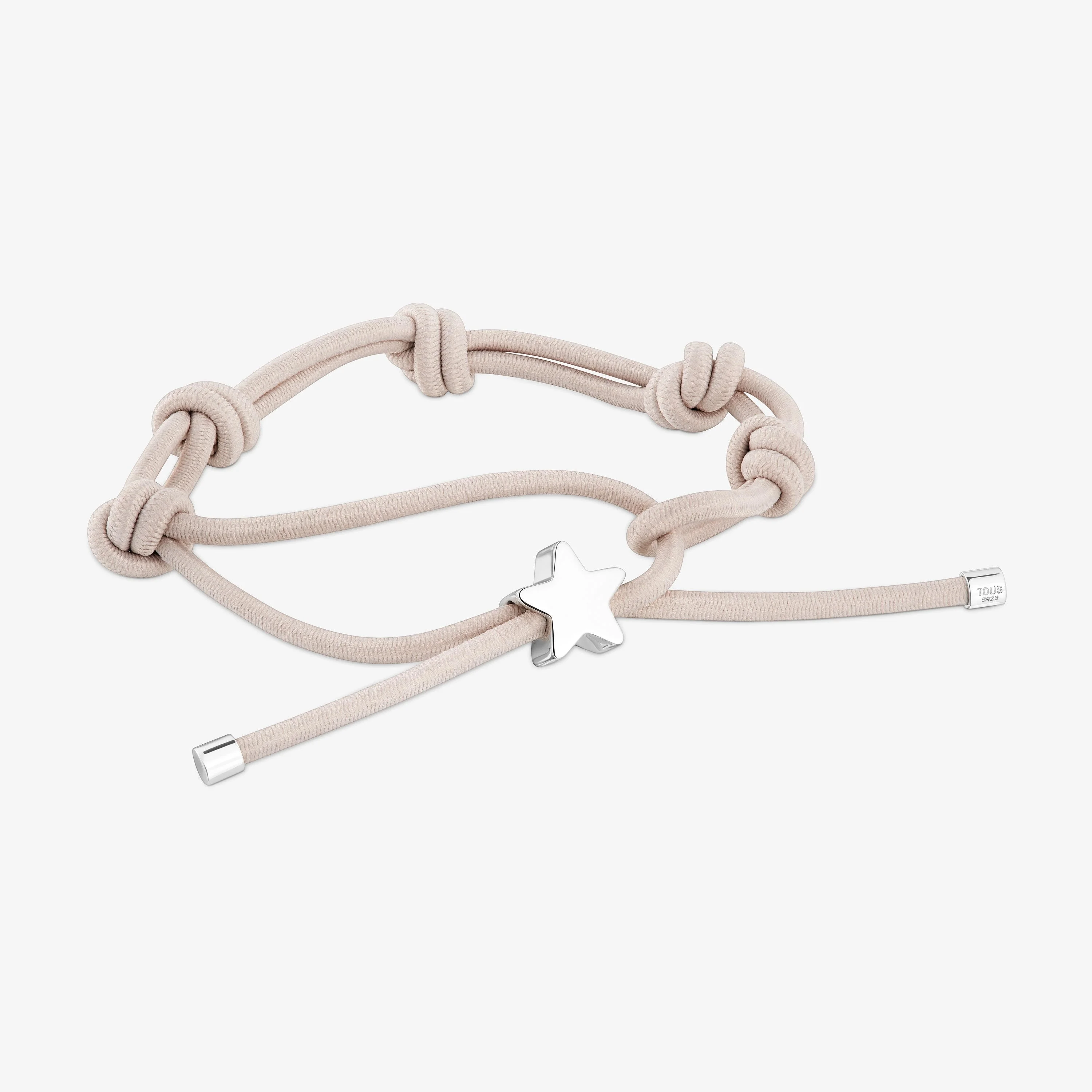 Gray elastic Bracelet and silver star Sweet Dolls - 1