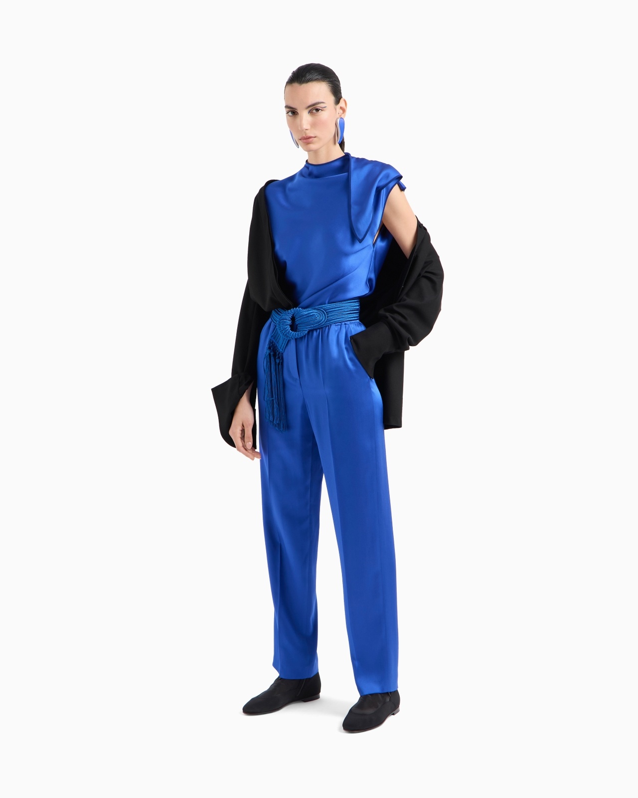 LONG-SLEEVED FLUID WOOL SHIRT - 2