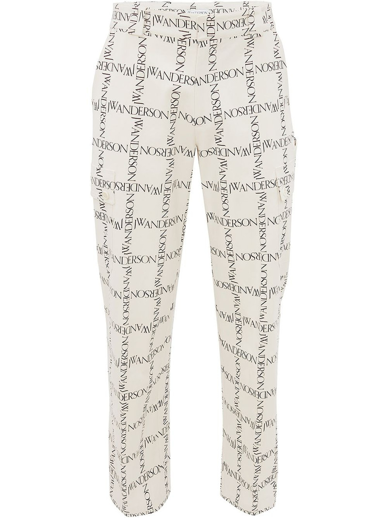 logo-print straight-leg trousers 1