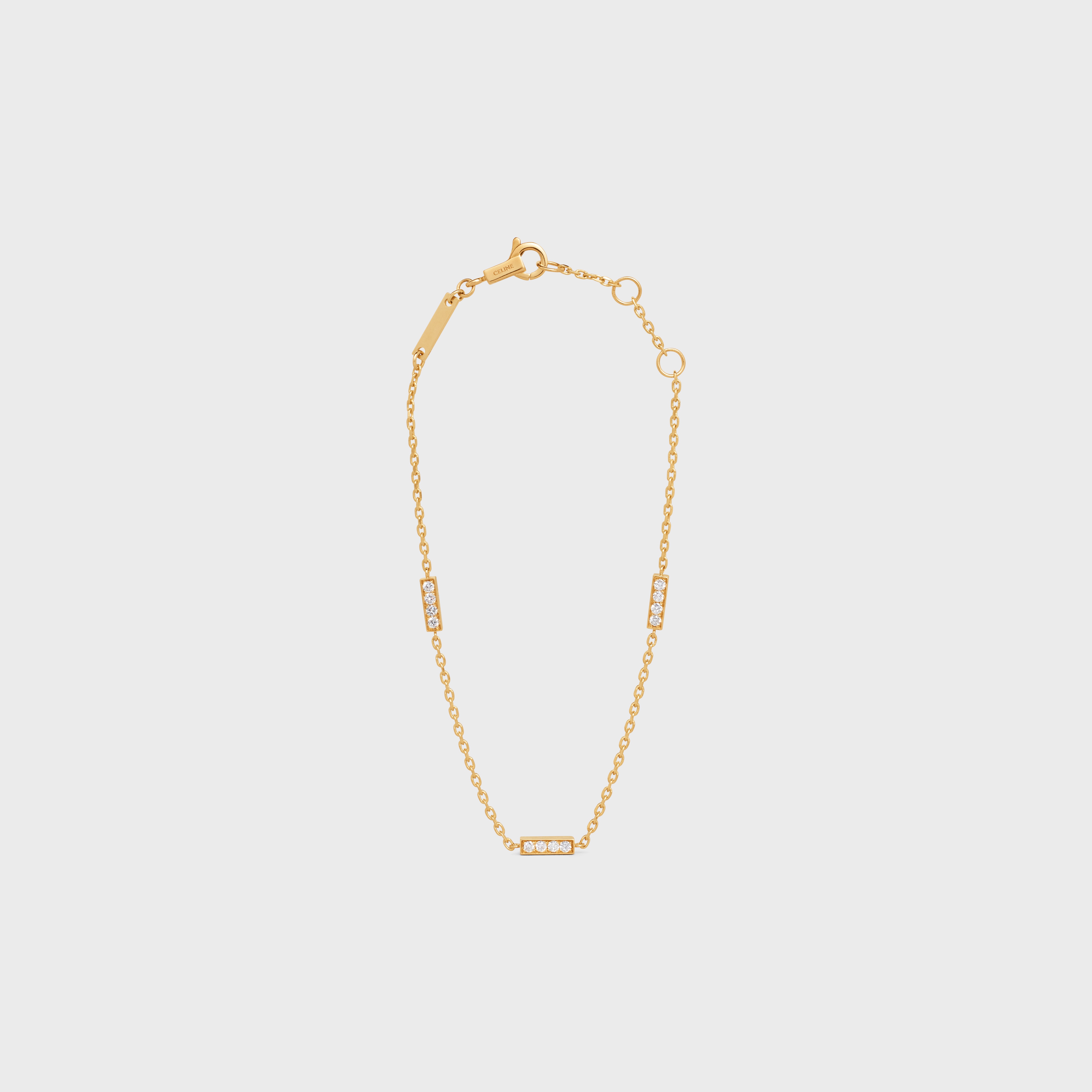 Celine Triple Bracelet in Yellow Gold and Diamonds - 1
