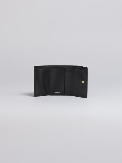 Marni TRI-FOLD WALLET IN BROWN PINK AND BURGUNDY SAFFIANO LEATHER outlook