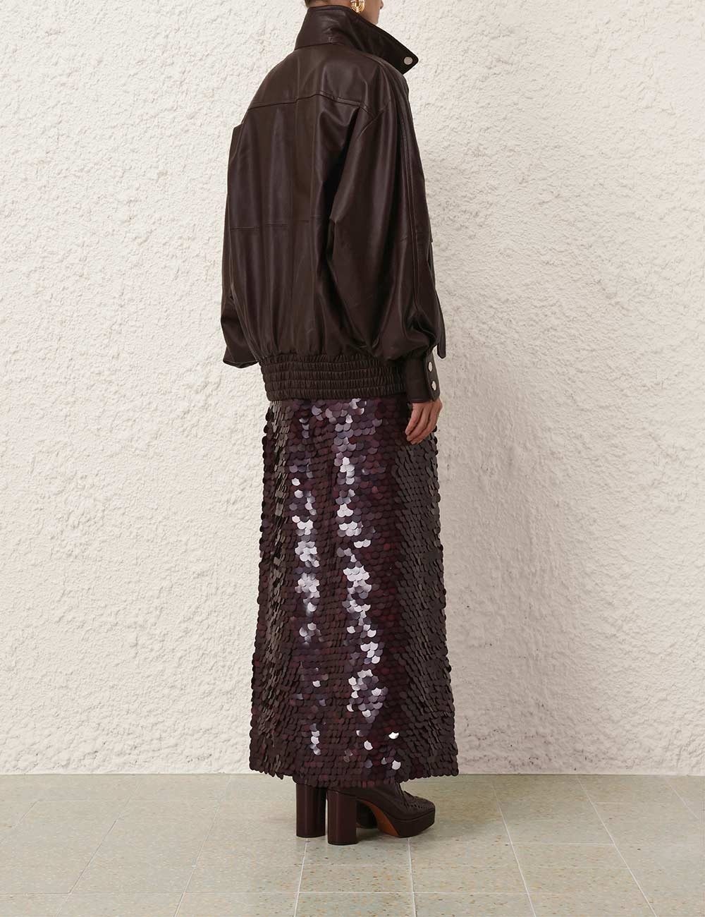 ILLUSTRATION LEATHER JACKET - 4