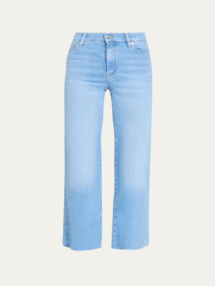 Le Slim Palazzo Crop Jeans - 1