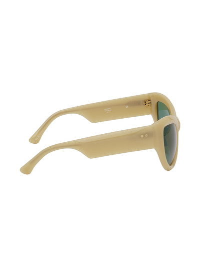 Dries Van Noten SSENSE Exclusive Beige Linda Farrow Edition Goggle Sunglasses outlook