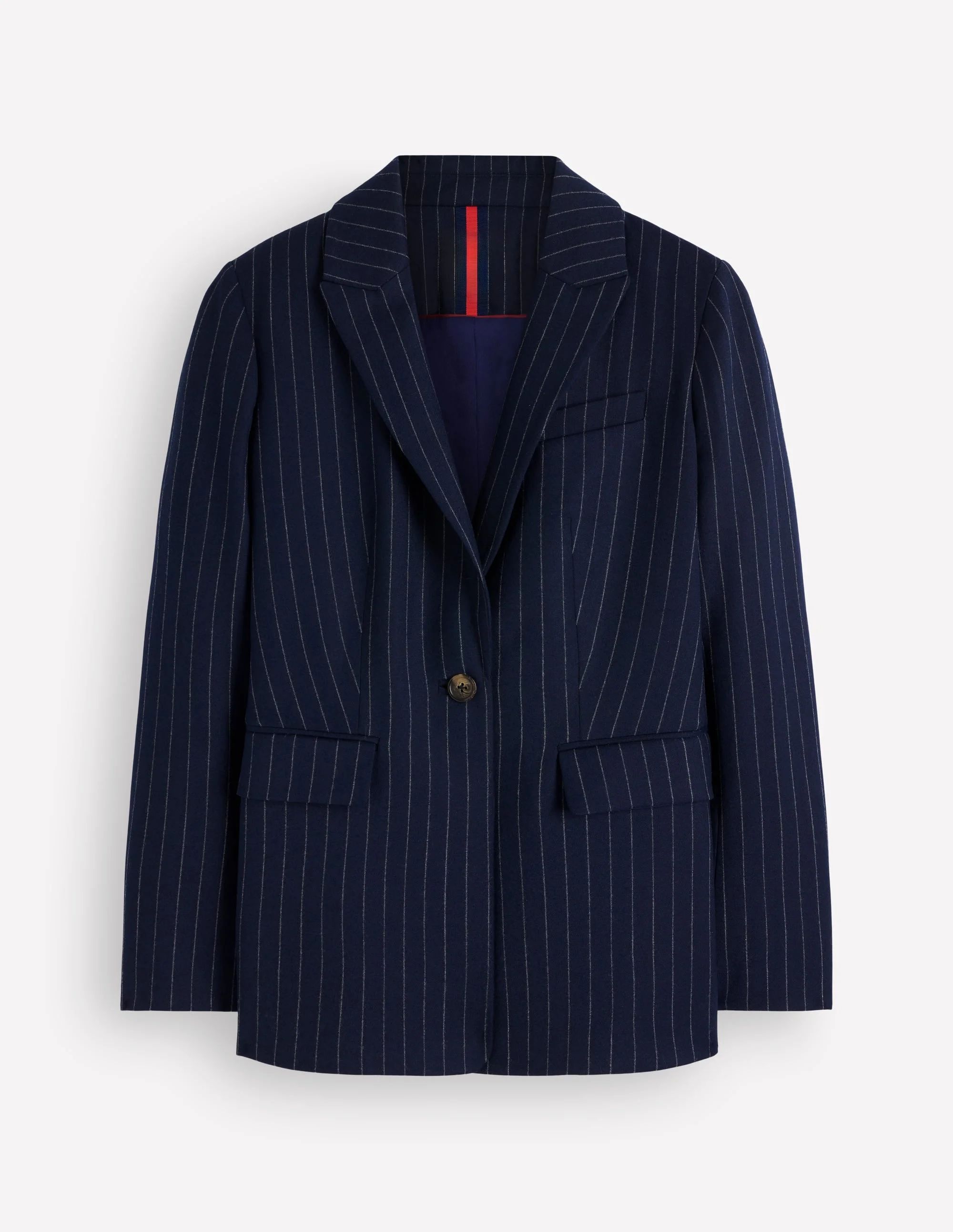 Woodbridge Wool Blend Blazer-Navy Pinstripe - 1