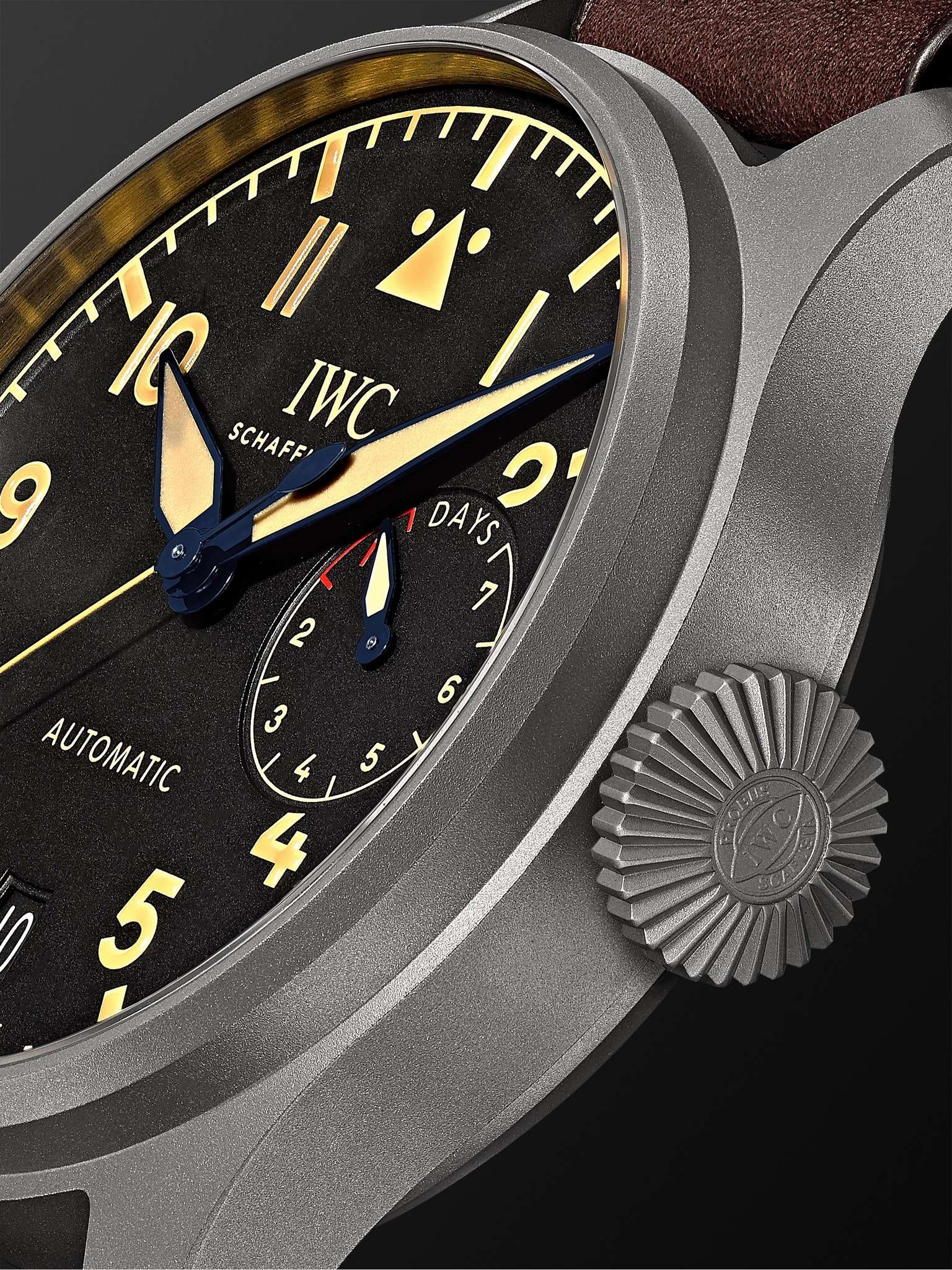 Big Pilot's Heritage Automatic 46.2mm Titanium and Leather Watch, Ref. No. IW501004 - 3