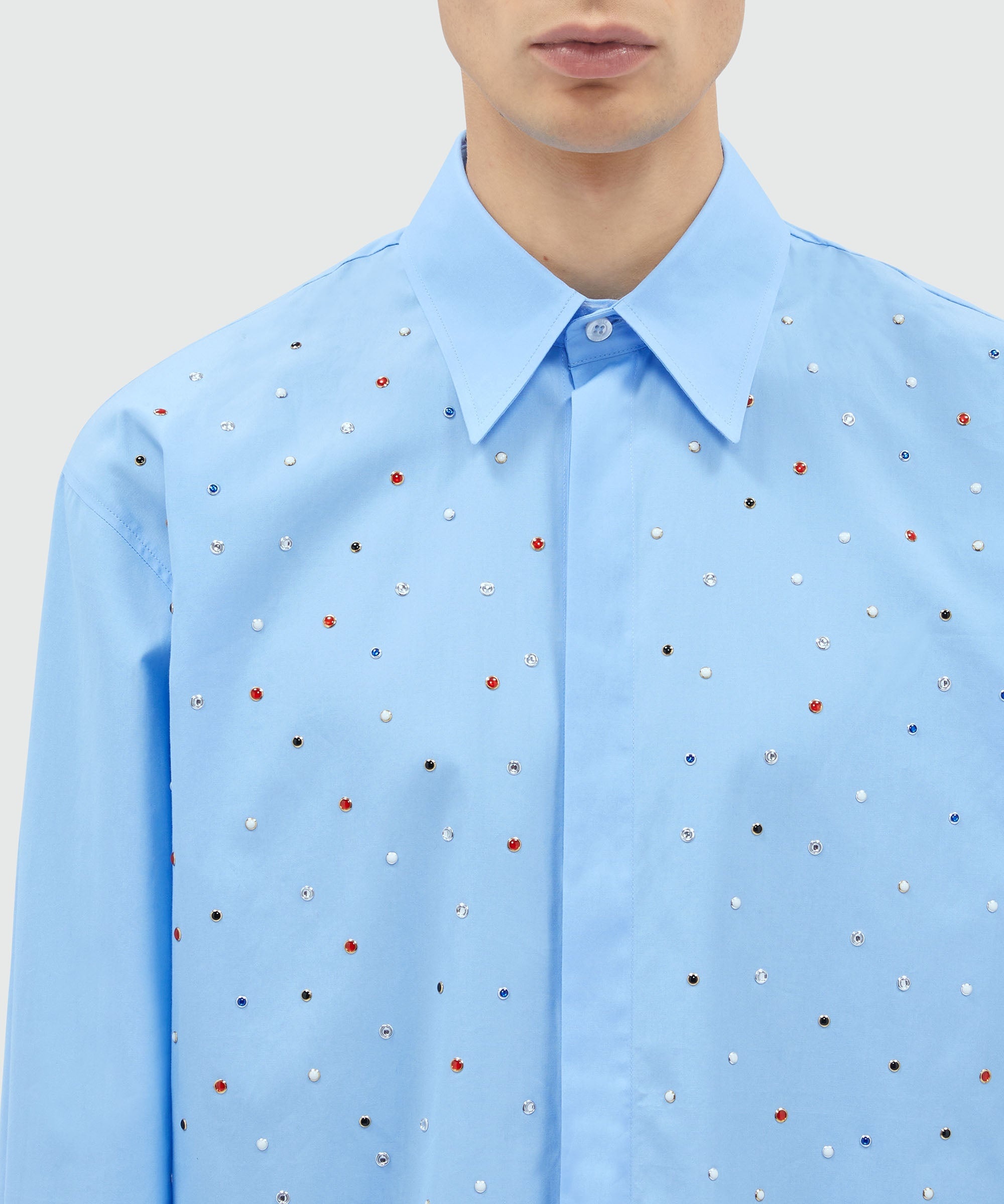 Organic cotton shirt with multicolor studs - 5