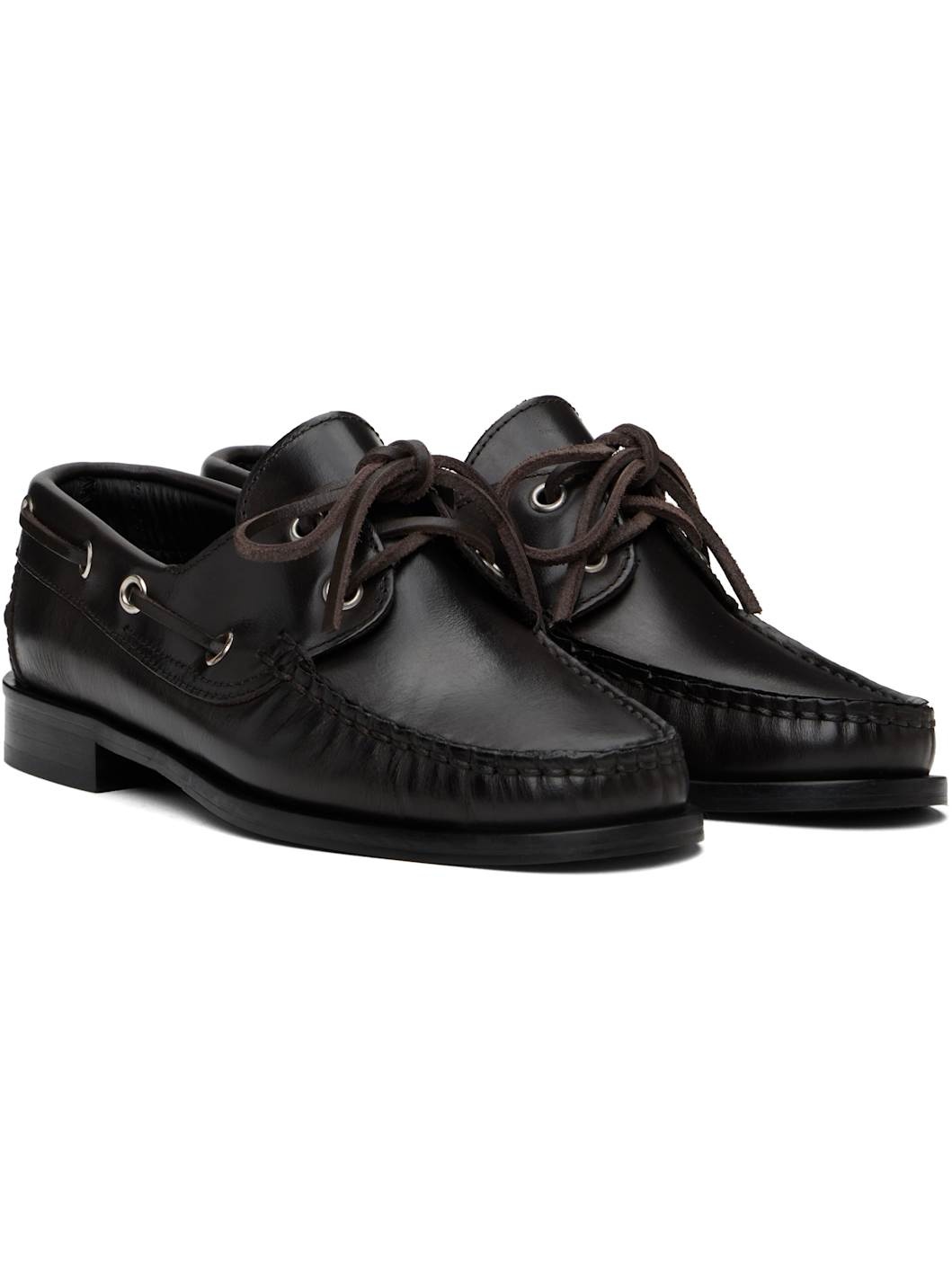Brown Harris Calfskin Loafers - 4
