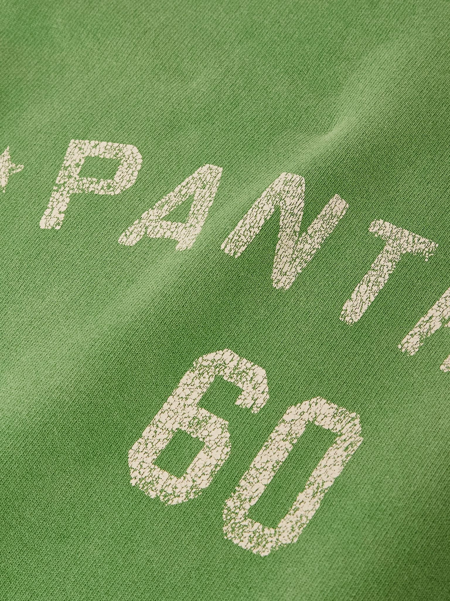 Chez Valentino Logo-Appliquéd Printed Cotton-Jersey Sweatshirt Green - 5