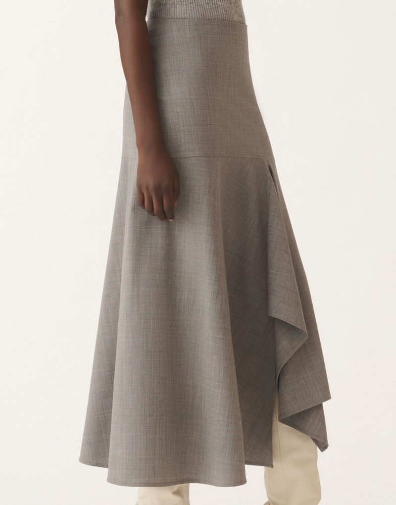 Cool wool asymmetrical skirt 5