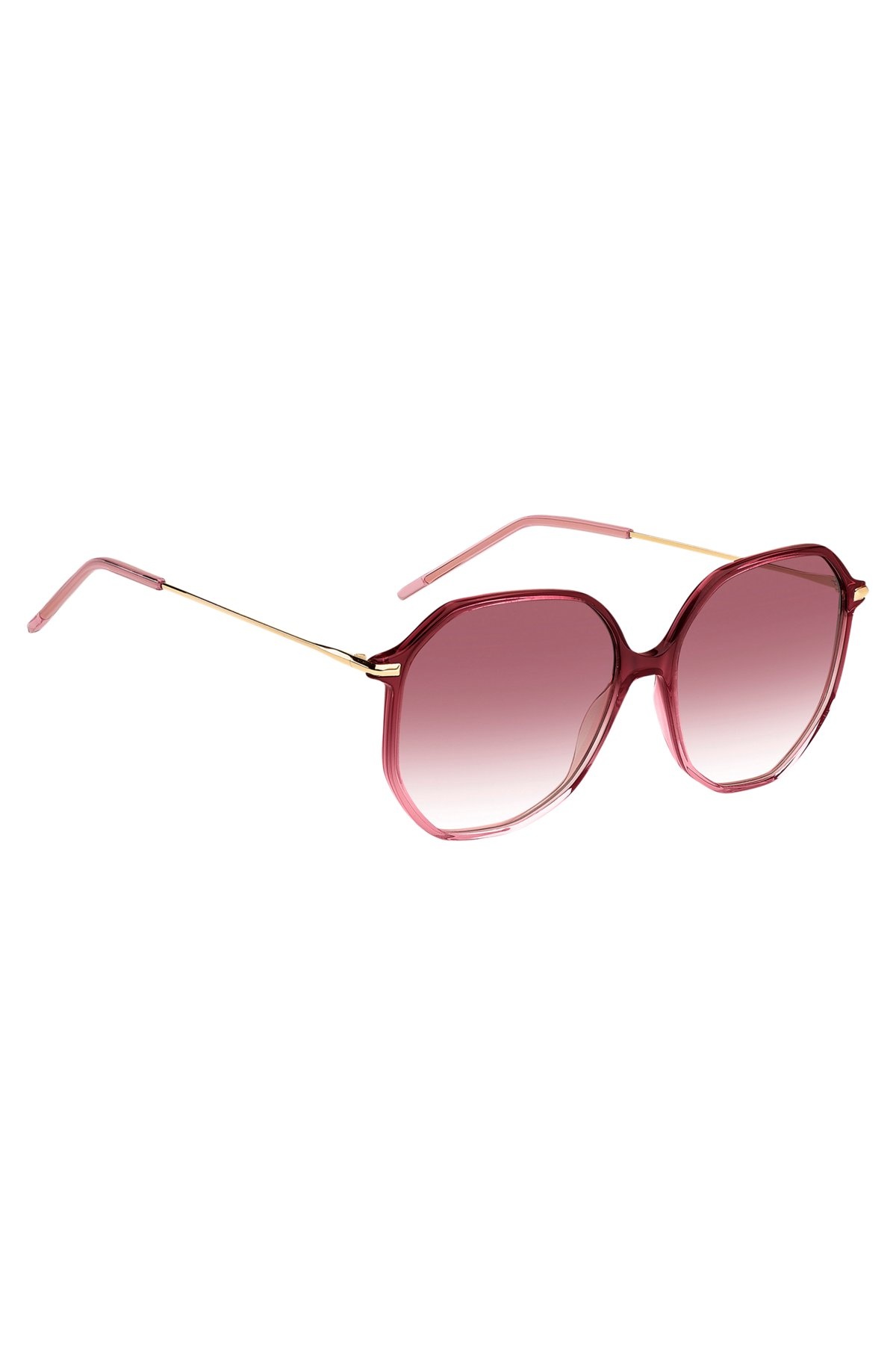 PINK-ACETATE SUNGLASSES WITH LOGO DETAIL - 4