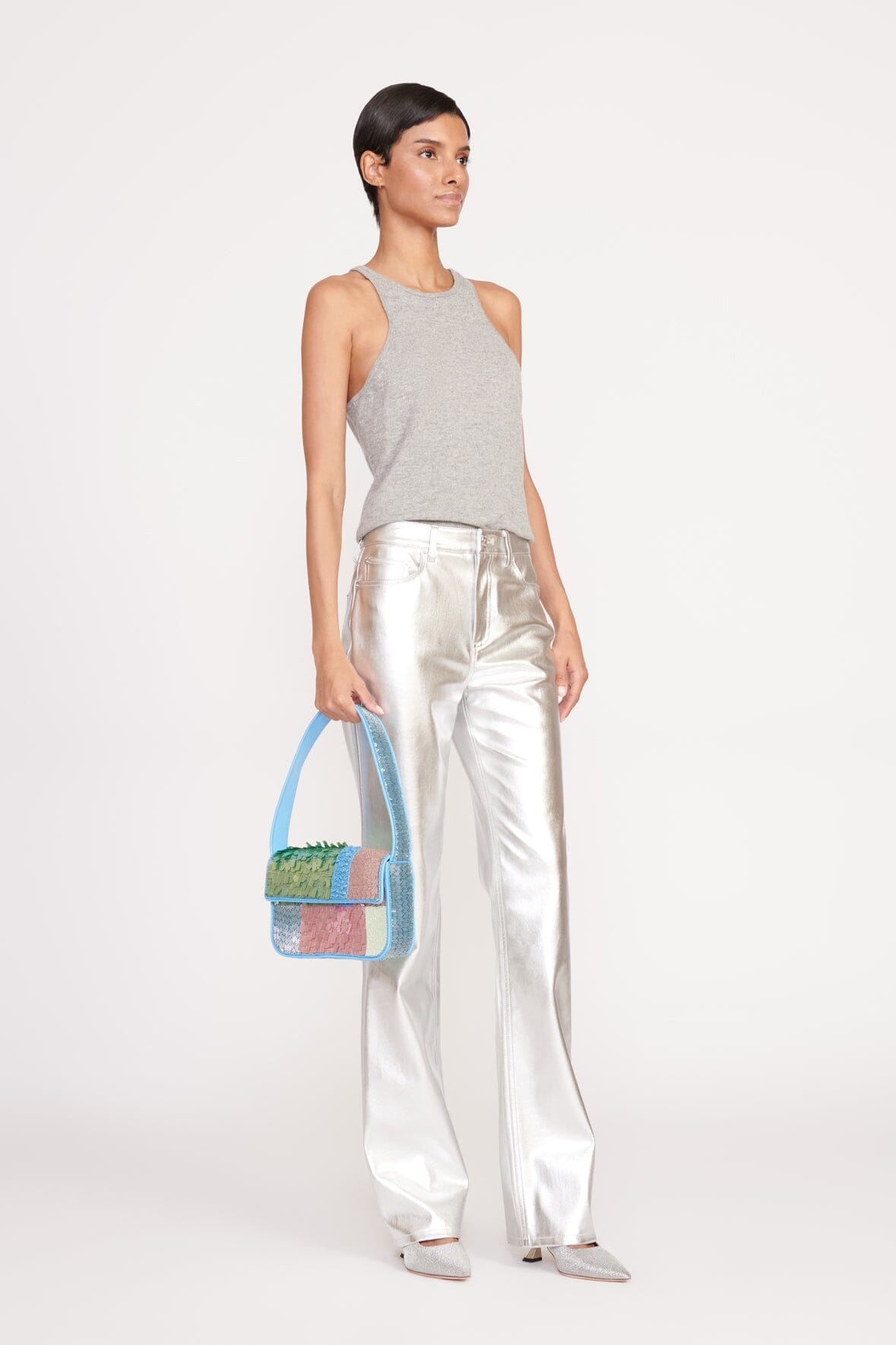 STAUD TOMMY BAG PATCHWORK SHERBET - 4
