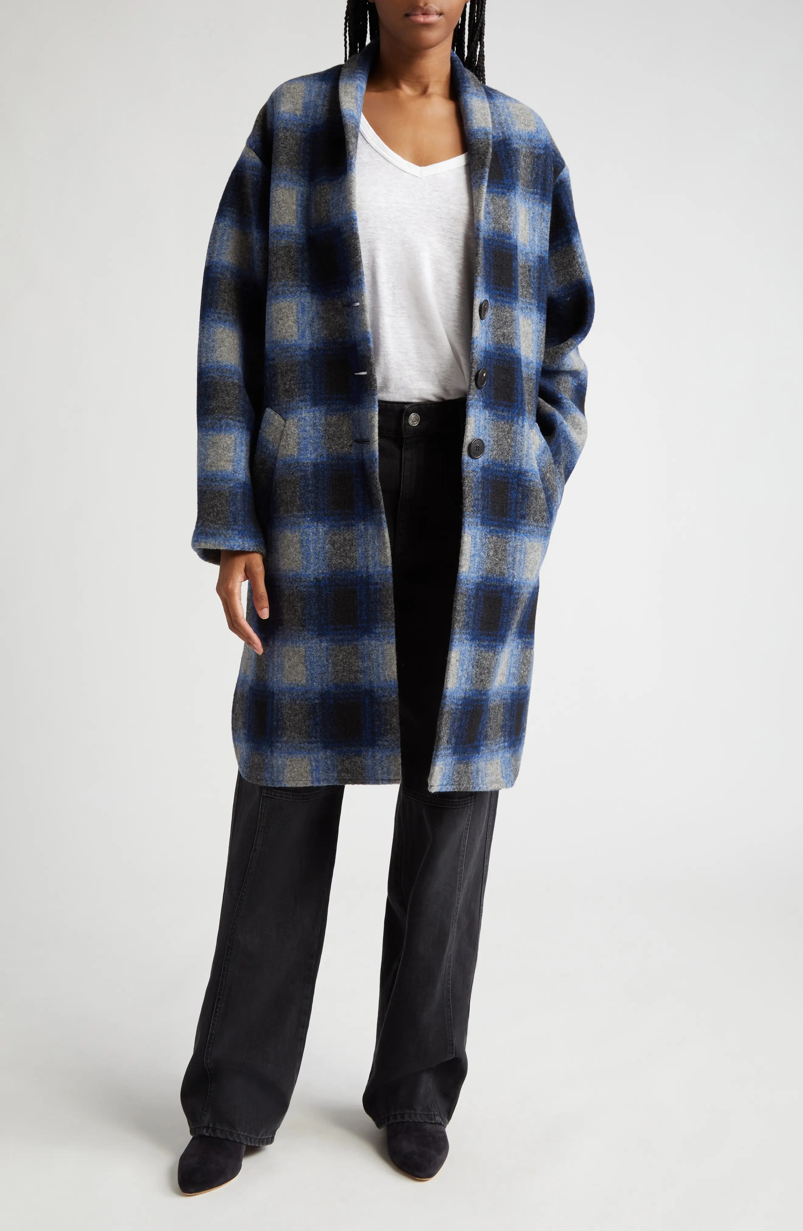 Isabel marant fashion plaid coat