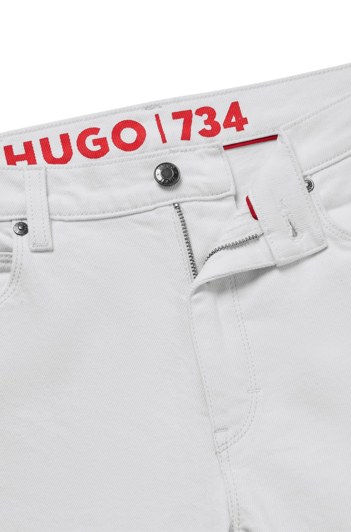 EXTRA-SLIM-FIT JEANS IN WHITE COMFORT-STRETCH DENIM - 6