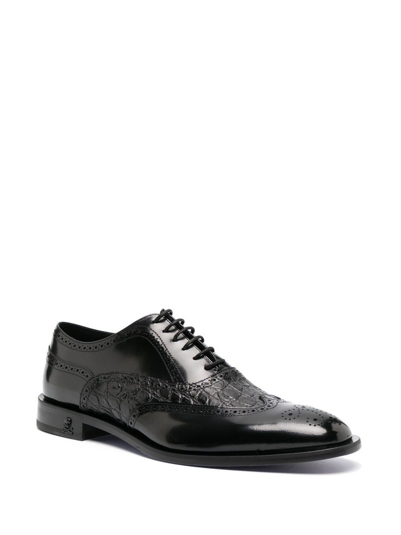PHILIPP PLEIN Leather Derby oxford shoes outlook