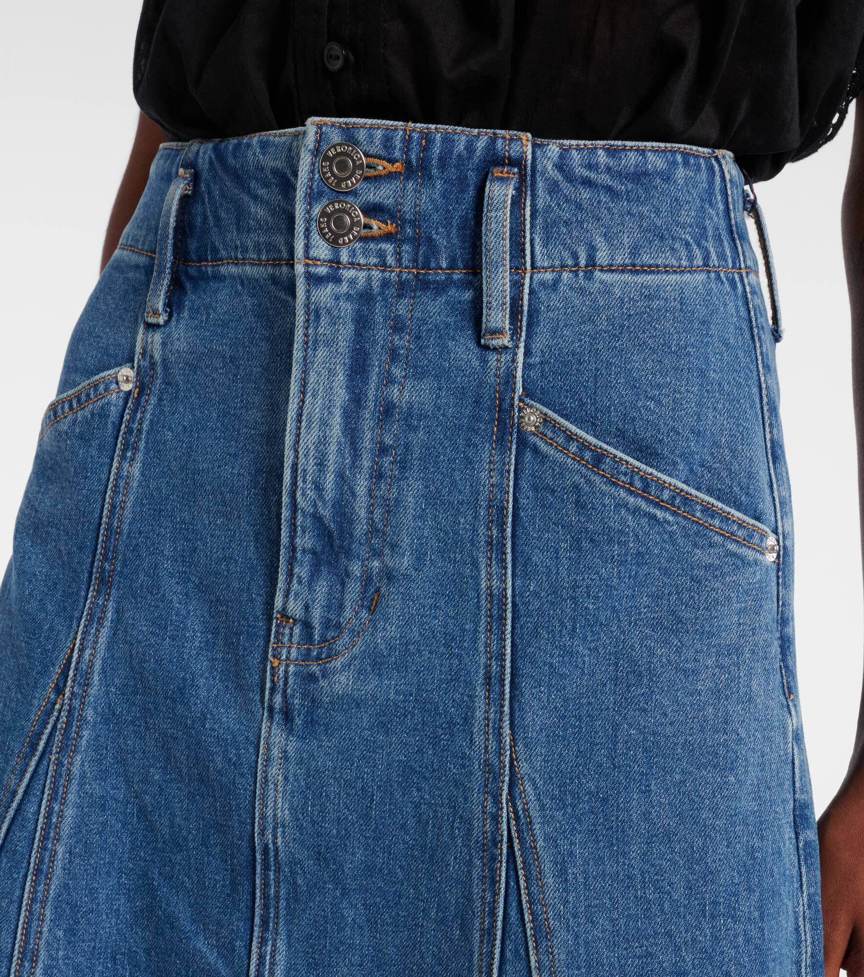 Alix denim midi skirt - 4