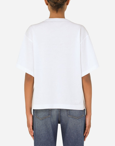 Dolce & Gabbana Jersey T-shirt with “Dolce Gabbana” print outlook