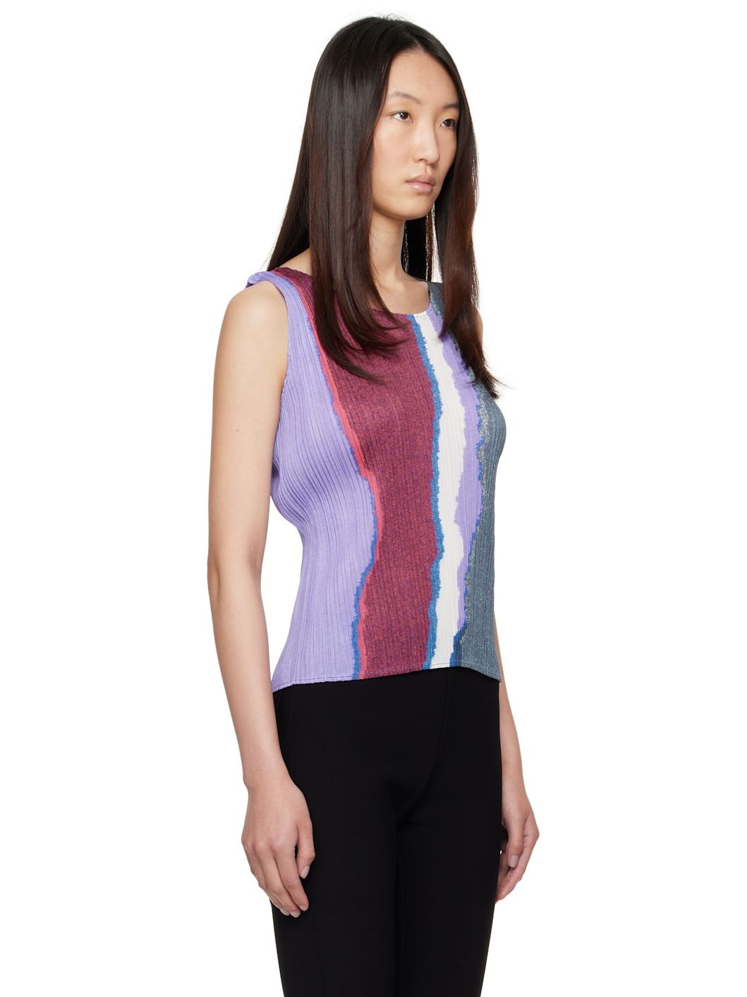 Blue May Grainy Colors Tank Top - 2